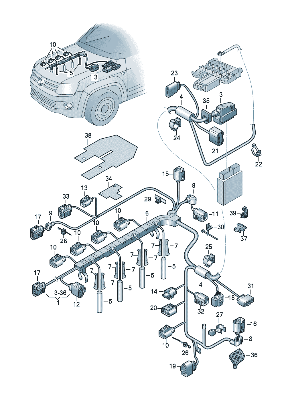 Схема электропроводки Фольксваген Амарок (большое количество фото ...