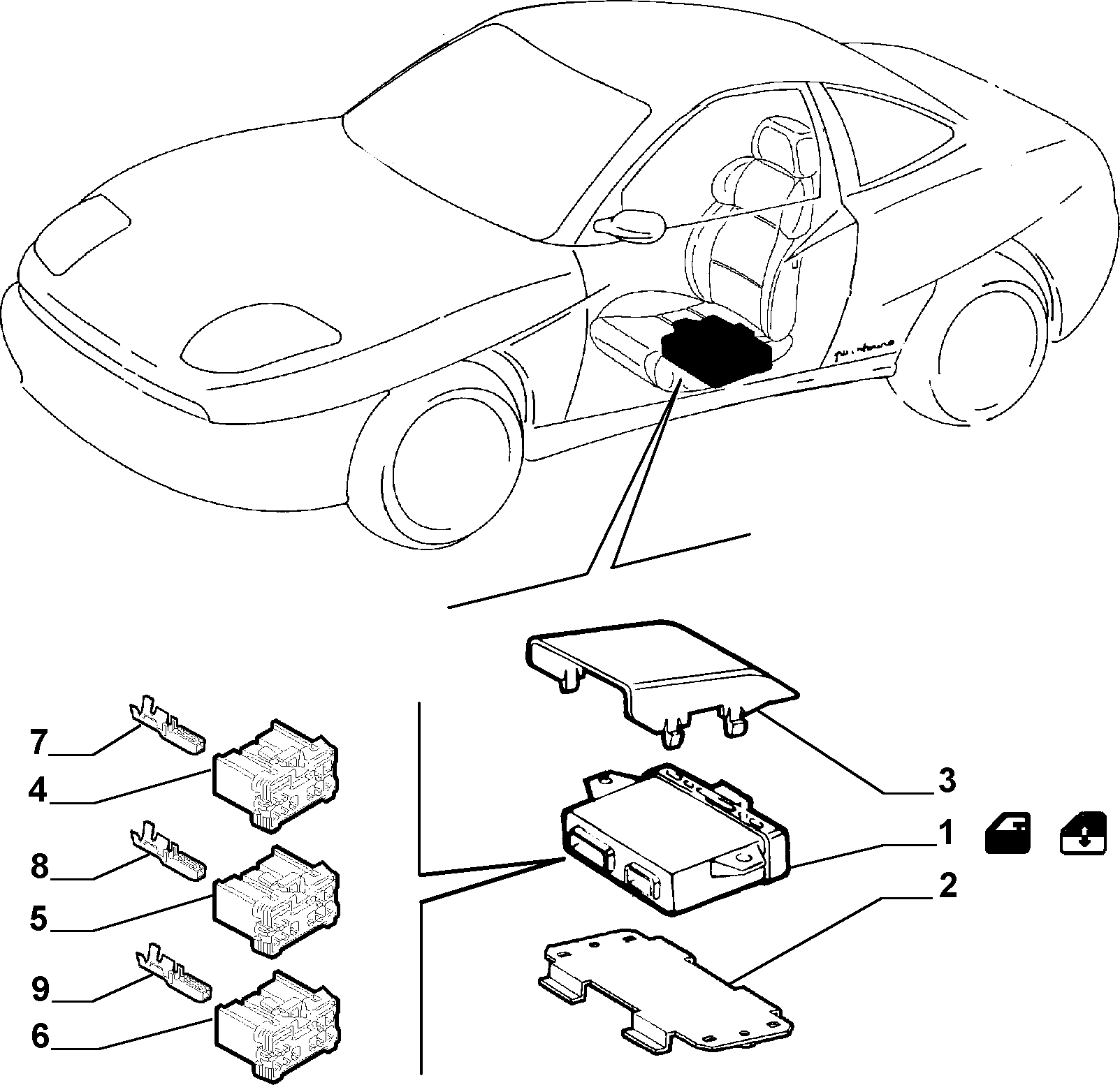 INTERCONNECTION AND REMOTE CONTROL SWITCH pour Fiat COUPE COUPE' GAMMA'96 (1996 - 2000)