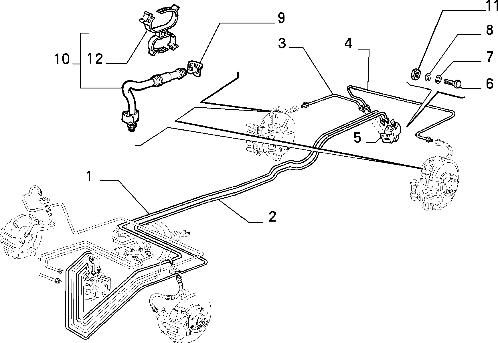 HYDRAULIC BRAKE CONTROL WITH ANTISKID إلى عن على Lancia THEMA THEMA BZ\DS R.88 (1988 - 1992)