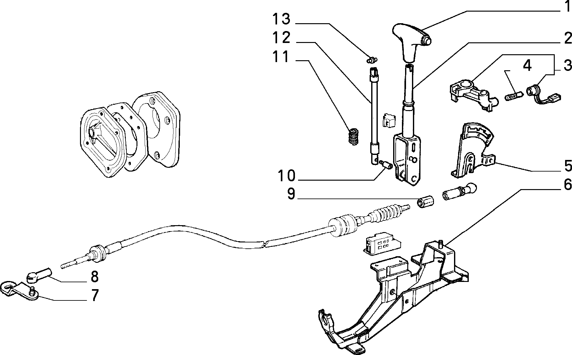 AUTOMATIC TRANSMISSION OUTER CONTROLS для Lancia THEMA THEMA BZ\DS R.88 (1988 - 1992)