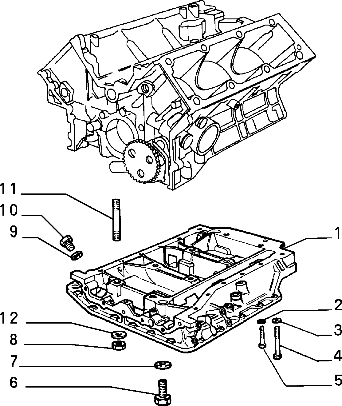 BLOCK AND CYLINDER HEAD إلى عن على Lancia THEMA THEMA BZ\DS R.88 (1988 - 1992)