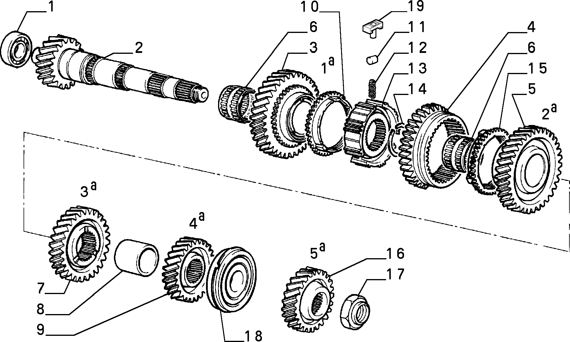 TRANSMISSION GEARS pour Fiat COUPE COUPE' GAMMA'96 (1996 - 2000)