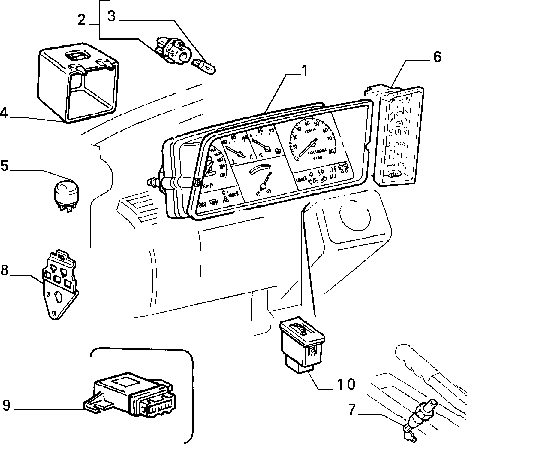 OPERATION INDICATORS إلى عن على Lancia THEMA THEMA BZ\DS R.88 (1988 - 1992)