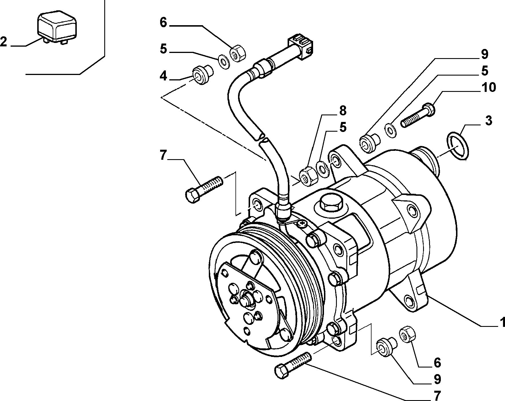 AIR CONDITIONING COMPRESSOR สำหรับ Lancia ZETA "Z" (1994 - 2002)