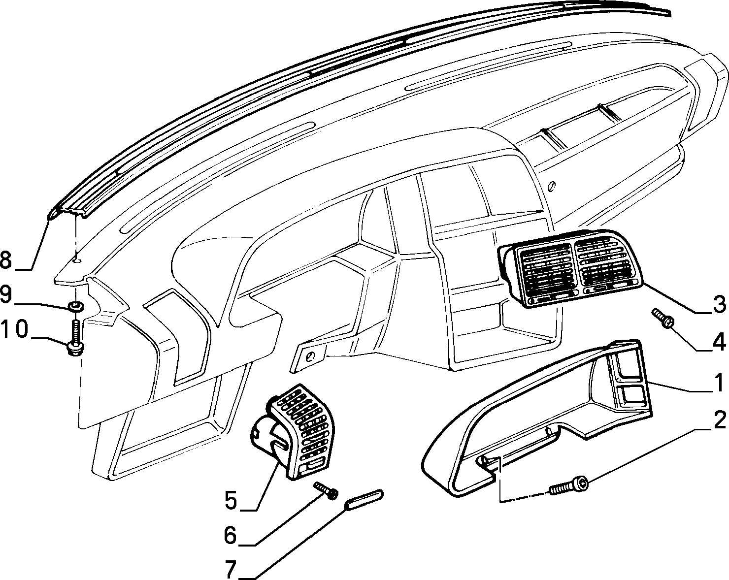 DASHBOARD AND ADDITIONAL UNITS إلى عن على Lancia THEMA THEMA 3.0 V6 FL.92 (1992 - 1994)