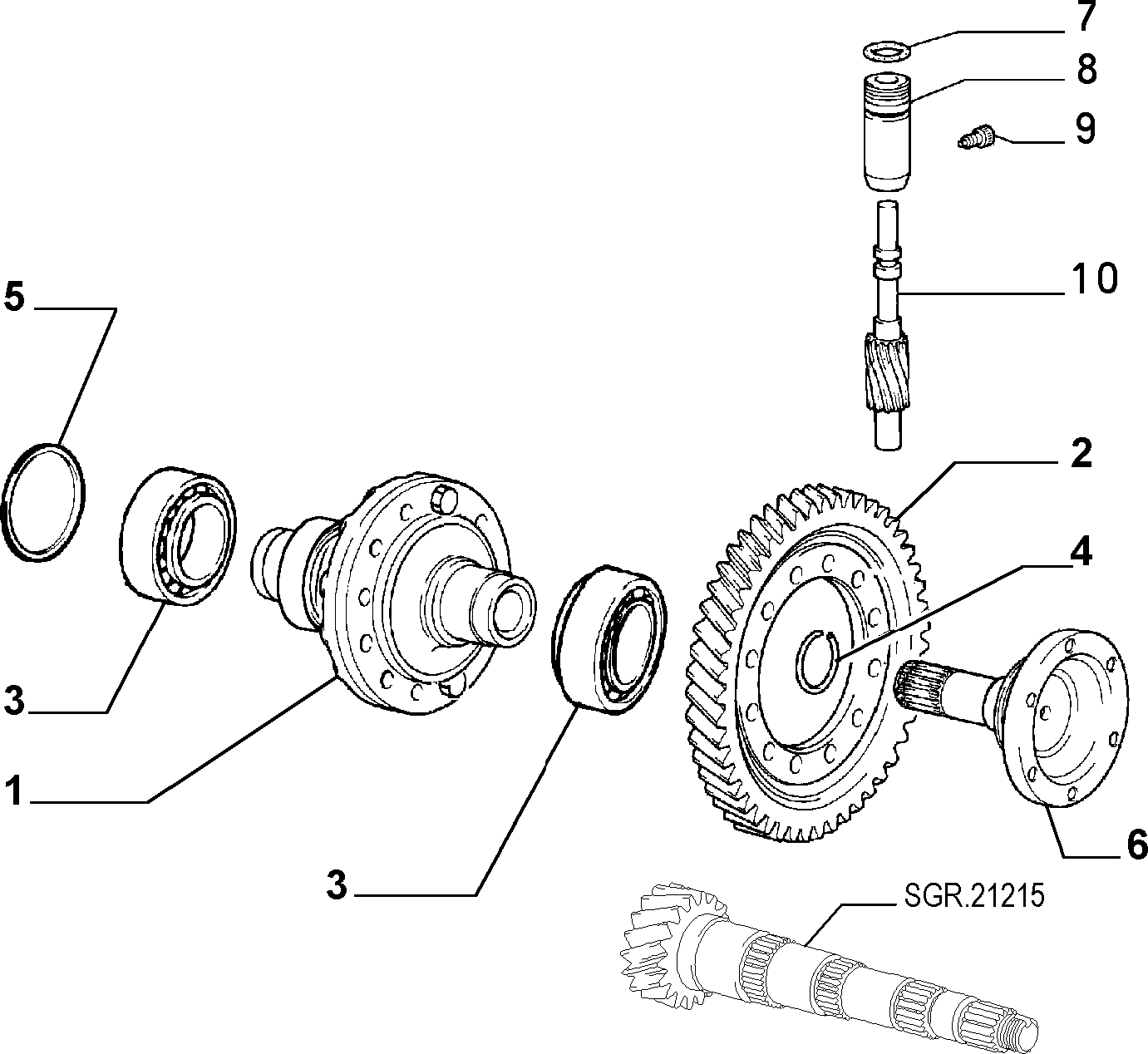 DIFFERENTIAL GEARS for Alfa Romeo GTV G T V (1995 - 1998)