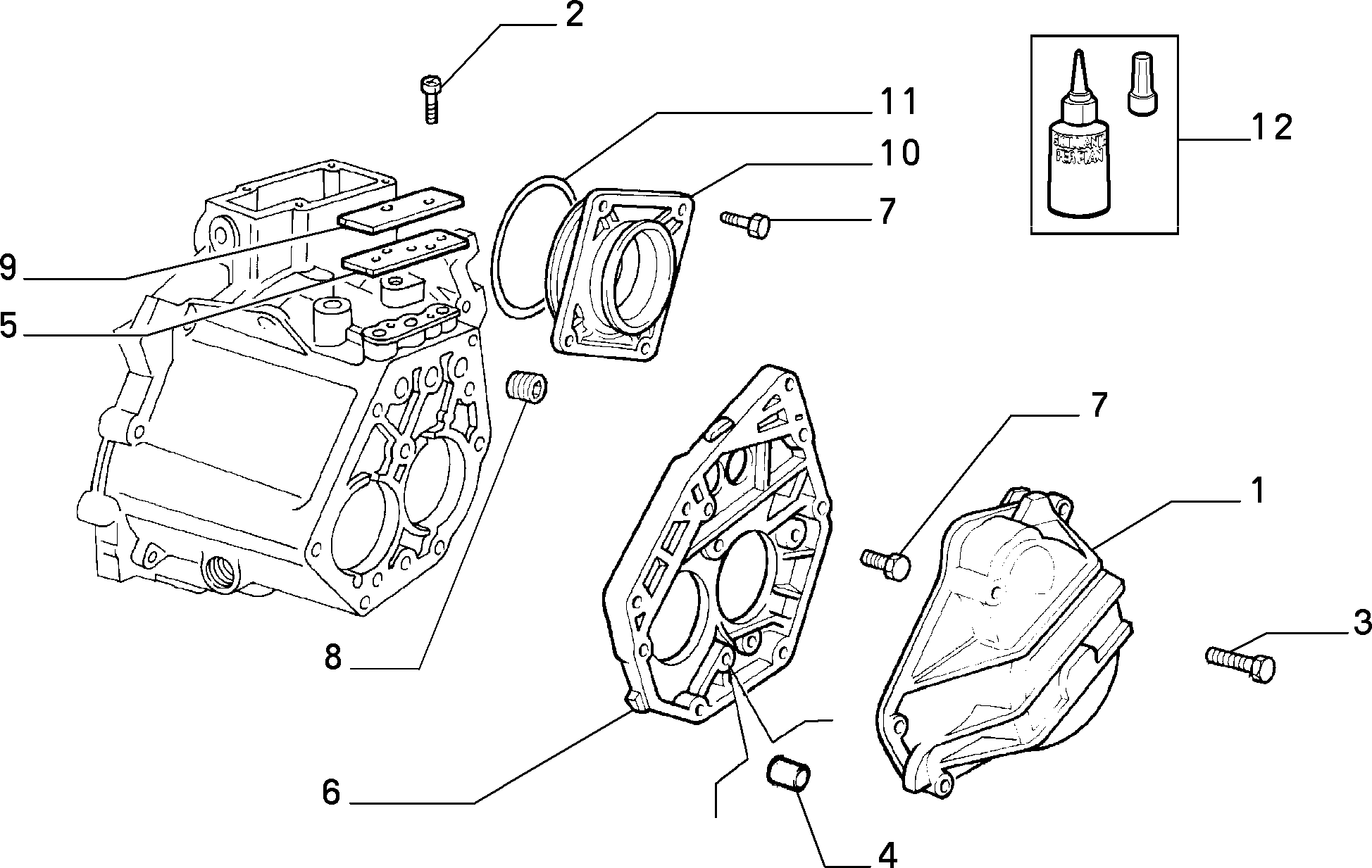TRANSMISSION AND DIFFERENTIAL UNIT, CASING AND COVERS számára Fiat PANDA PANDA 4X2 MAQ 91 (1991 - 2003)
