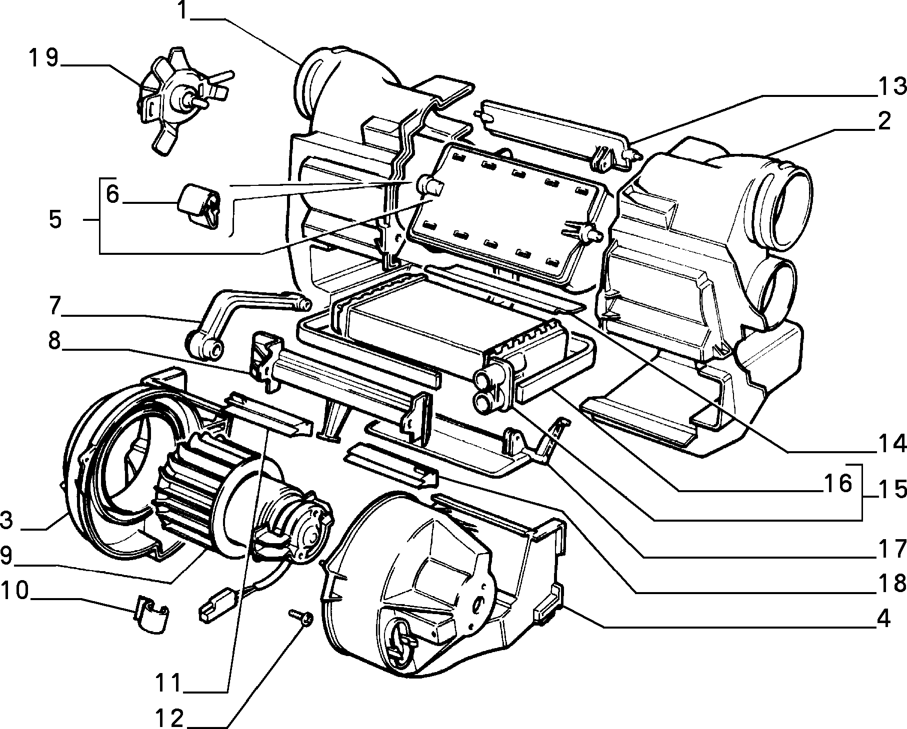 HEATER COMPONENTS إلى عن على Lancia THEMA THEMA BZ\DS R.88 (1988 - 1992)