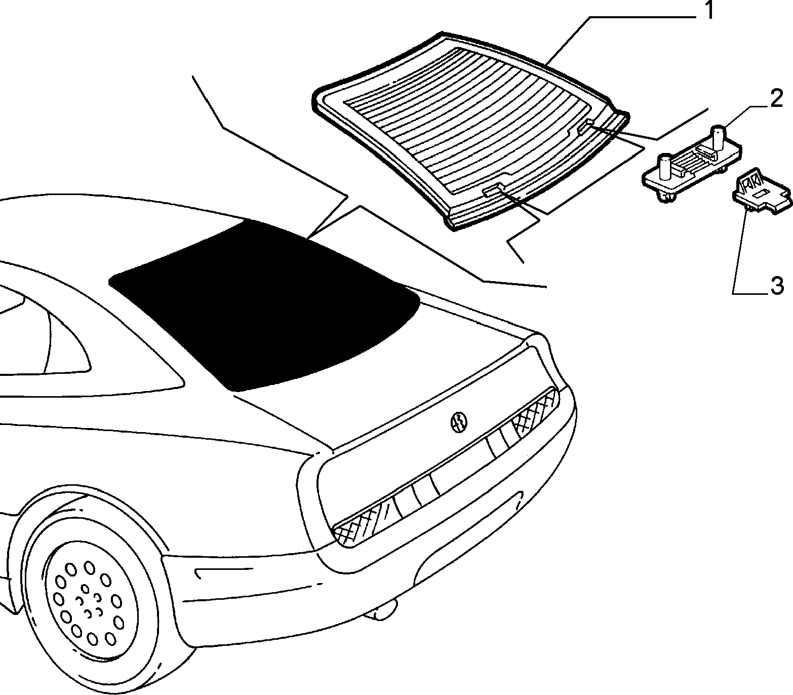 BACK WINDOW for Alfa Romeo GTV G T V (1995 - 1998)