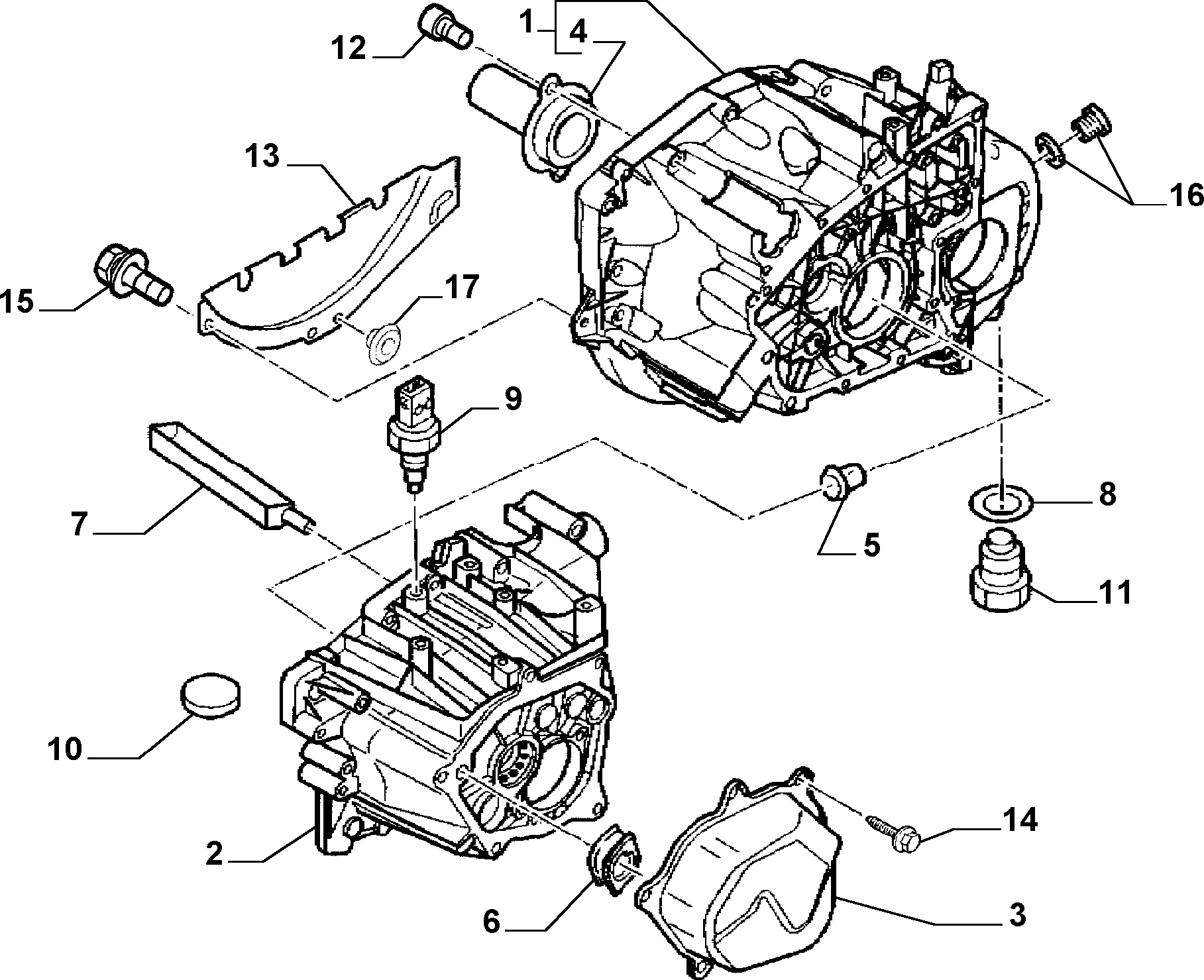 TRANSMISSION AND DIFFERENTIAL UNIT, CASING AND COVERS สำหรับ Lancia ZETA "Z" (1994 - 2002)