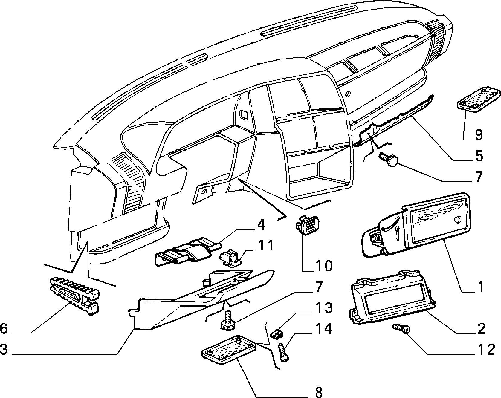 DASHBOARD AND ADDITIONAL UNITS для Lancia THEMA THEMA BZ\DS R.88 (1988 - 1992)