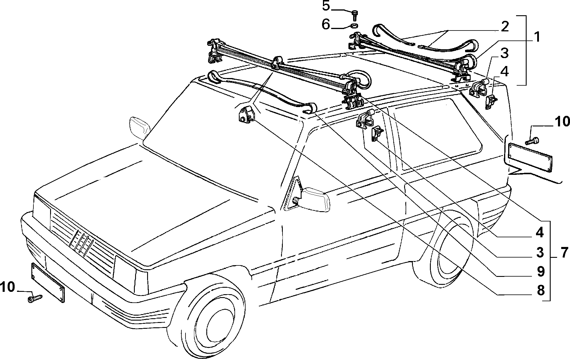 OUTER ACCESSORIES za Fiat PANDA PANDA DS (1986 - 1993)