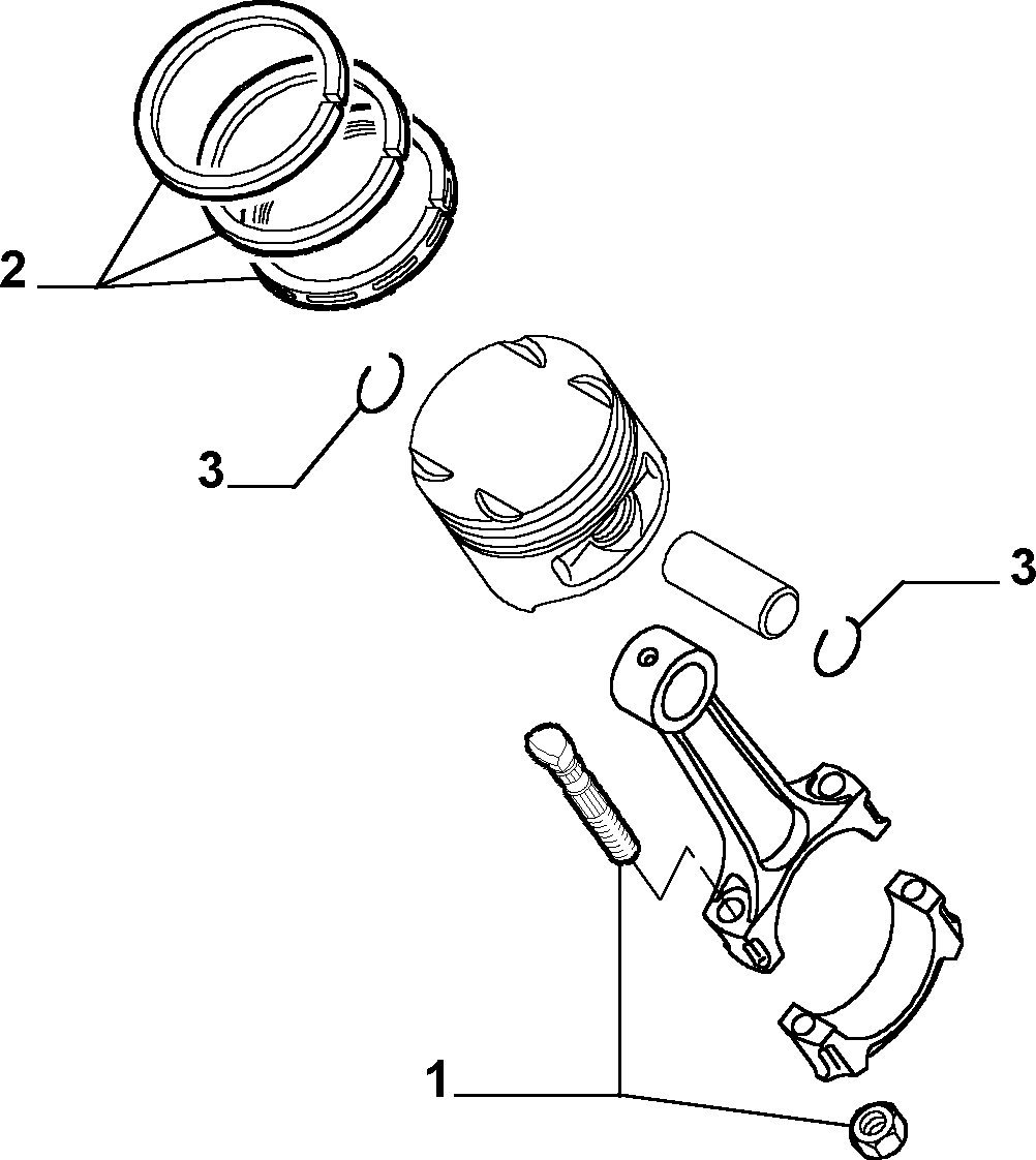 CONNECTING RODS AND PISTONS для Fiat ULYSSE NUOVO ULYSSE (2001 - 2010)