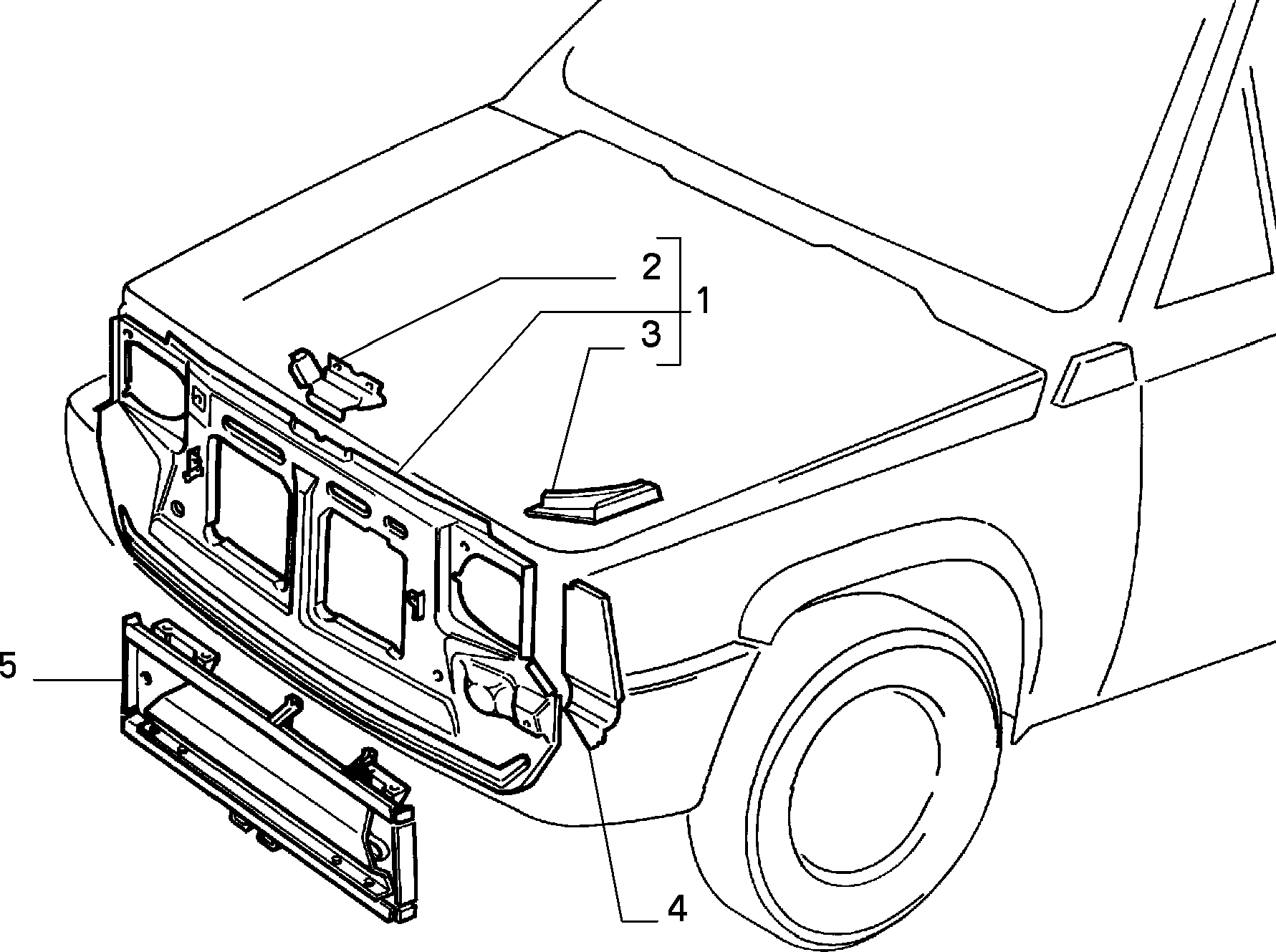 BODYSHELL,STRUCTURE voor Fiat PANDA PANDA 4X2 RL\86 (1985 - 1991)