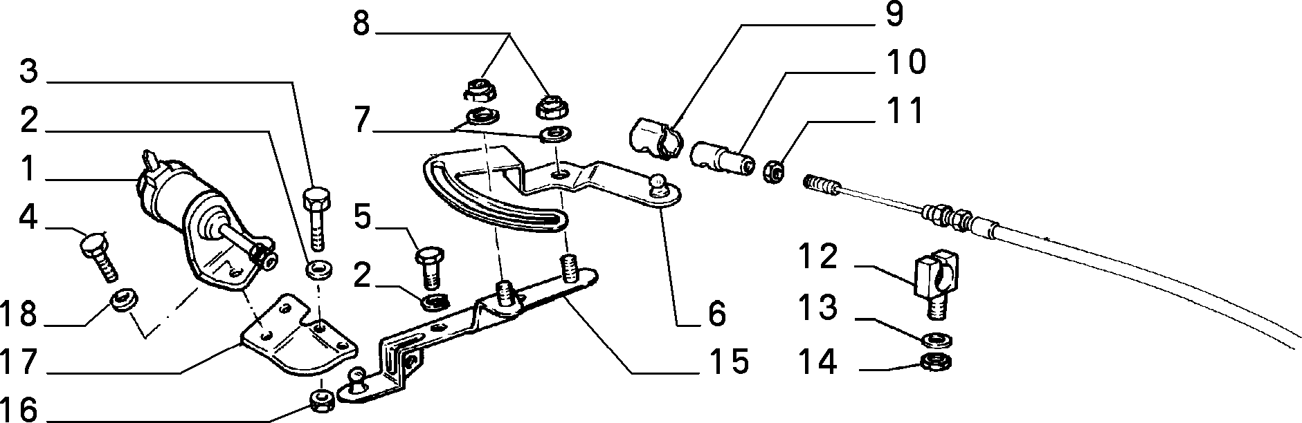 ACCELERATOR CONTROL LINKAGE إلى عن على Lancia THEMA THEMA BZ\DS R.88 (1988 - 1992)