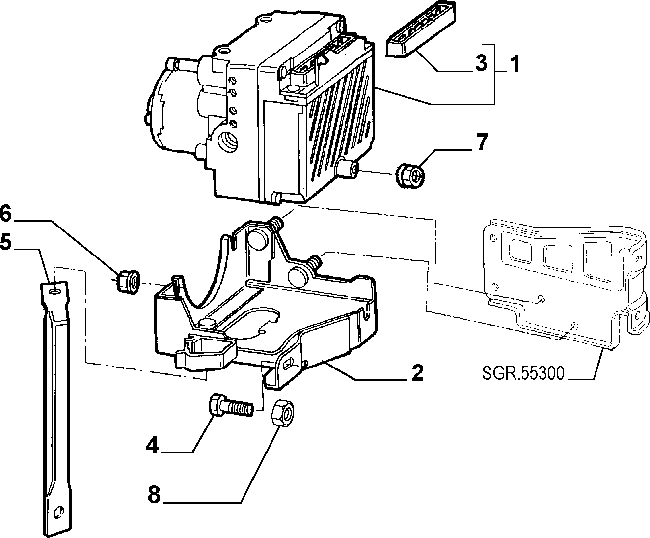 HYDRAULIC BRAKE CONTROL WITH ANTISKID for Alfa Romeo 166 166 BZ-DS (1998 - 2007)