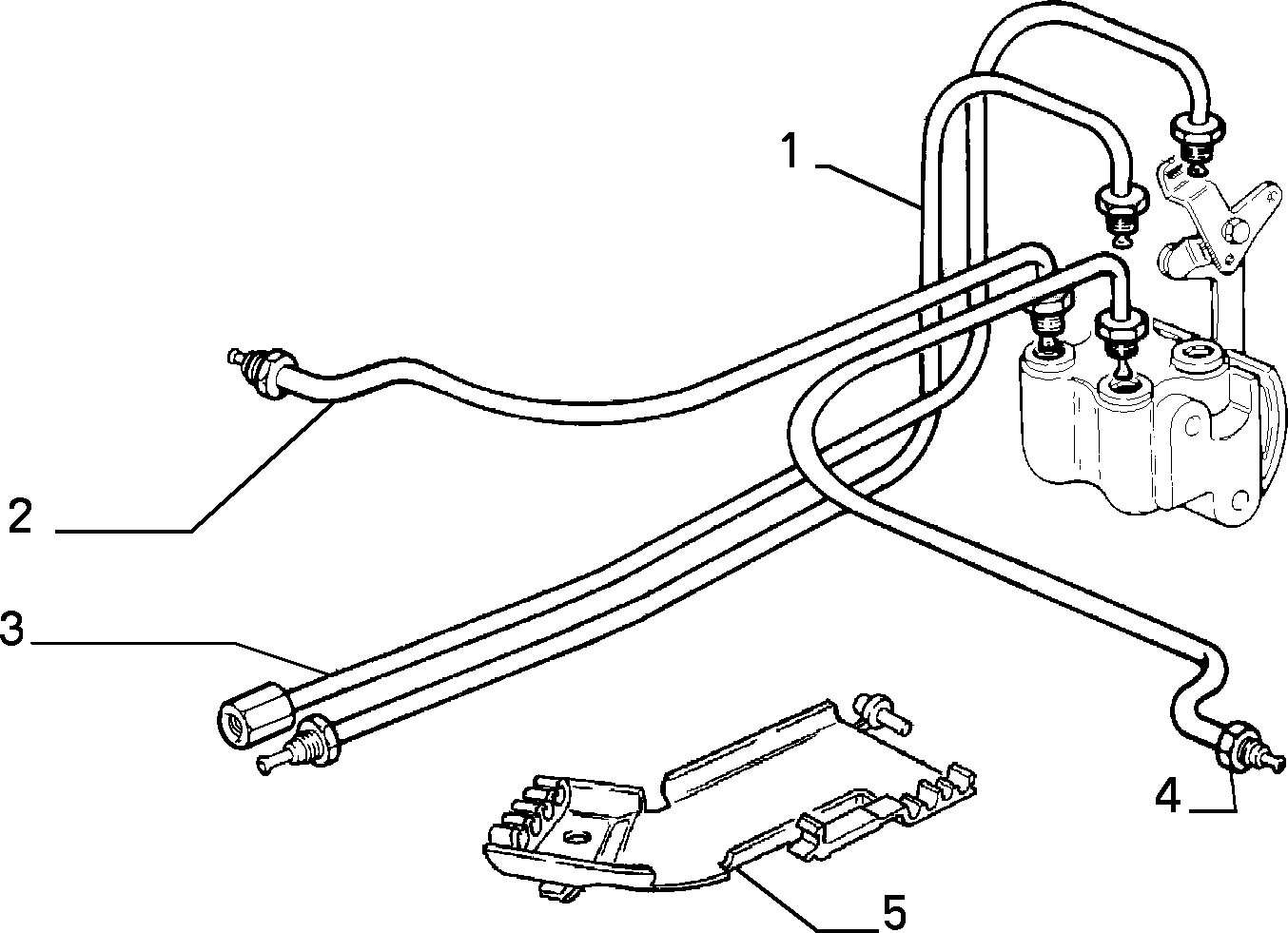 HYDRAULIC BRAKE CONTROL WITH ANTISKID pour Fiat COUPE COUPE' GAMMA'96 (1996 - 2000)