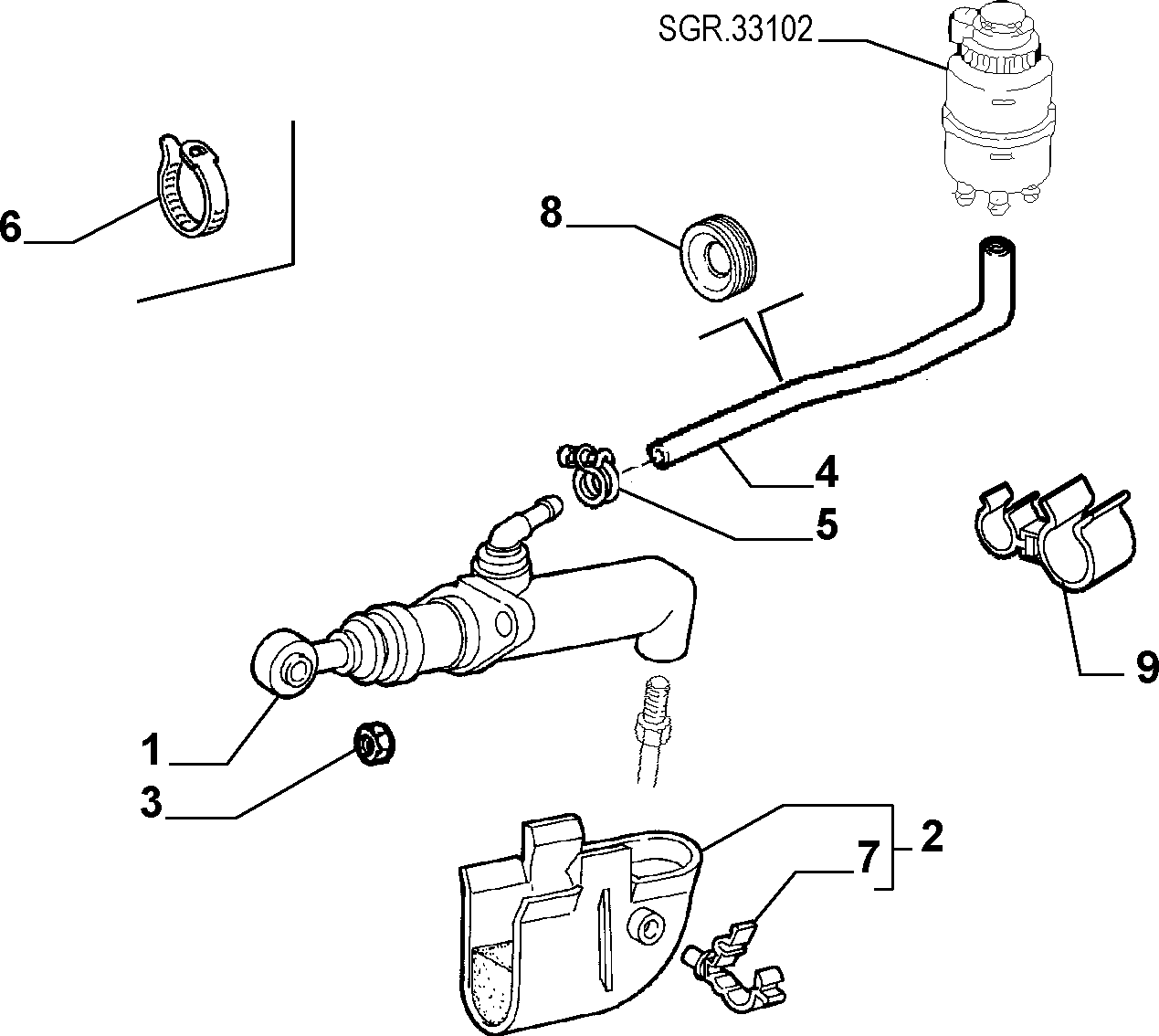 CLUTCH RELEASE HYDRAULIC CONTROL for Alfa Romeo 166 166 BZ-DS (1998 - 2007)