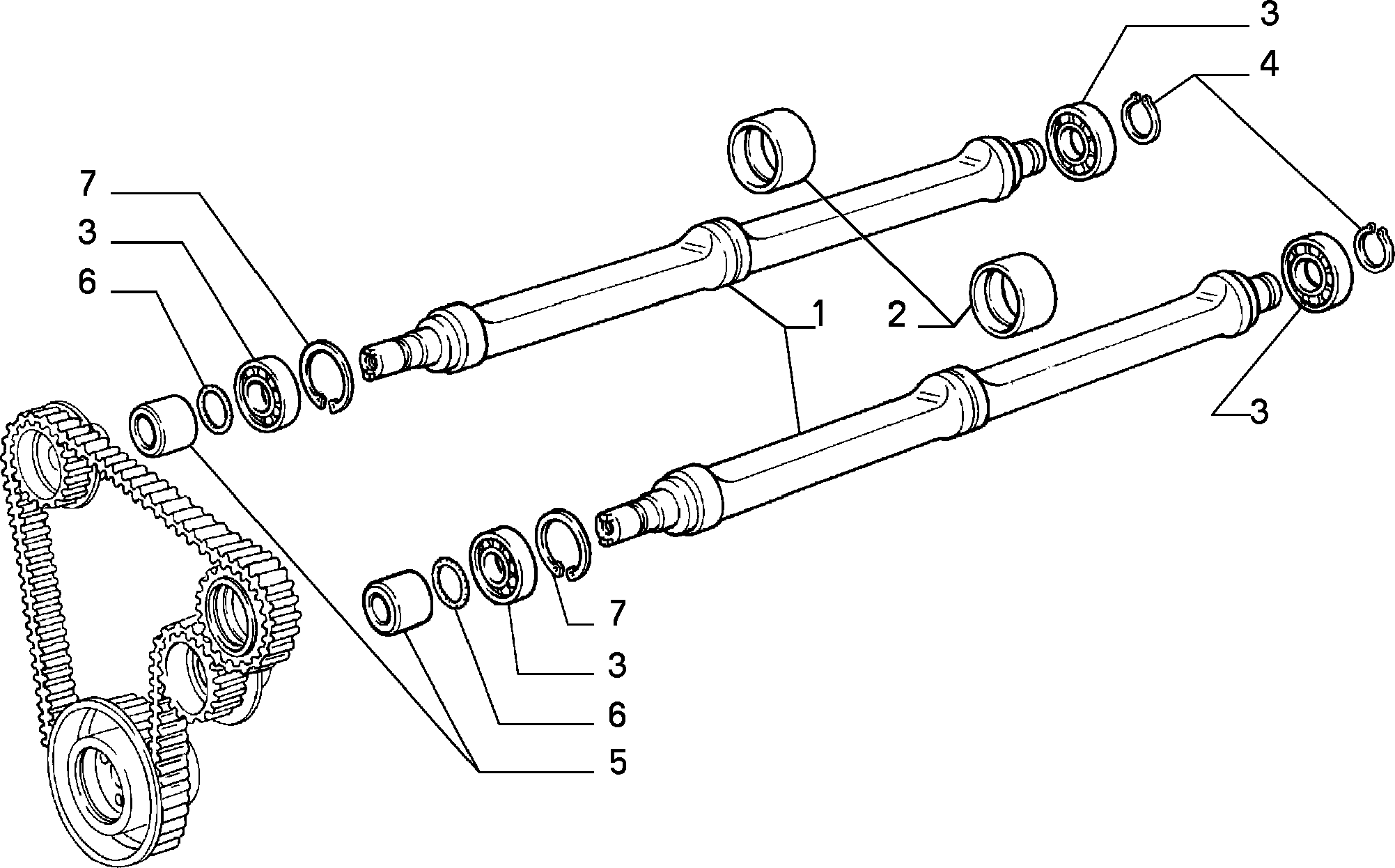 VARIOUS CONTROLS (BELTS AND PULLEYS) pour Fiat CROMA CROMA IE-IE TB. FL.90 (1990 - 1996)