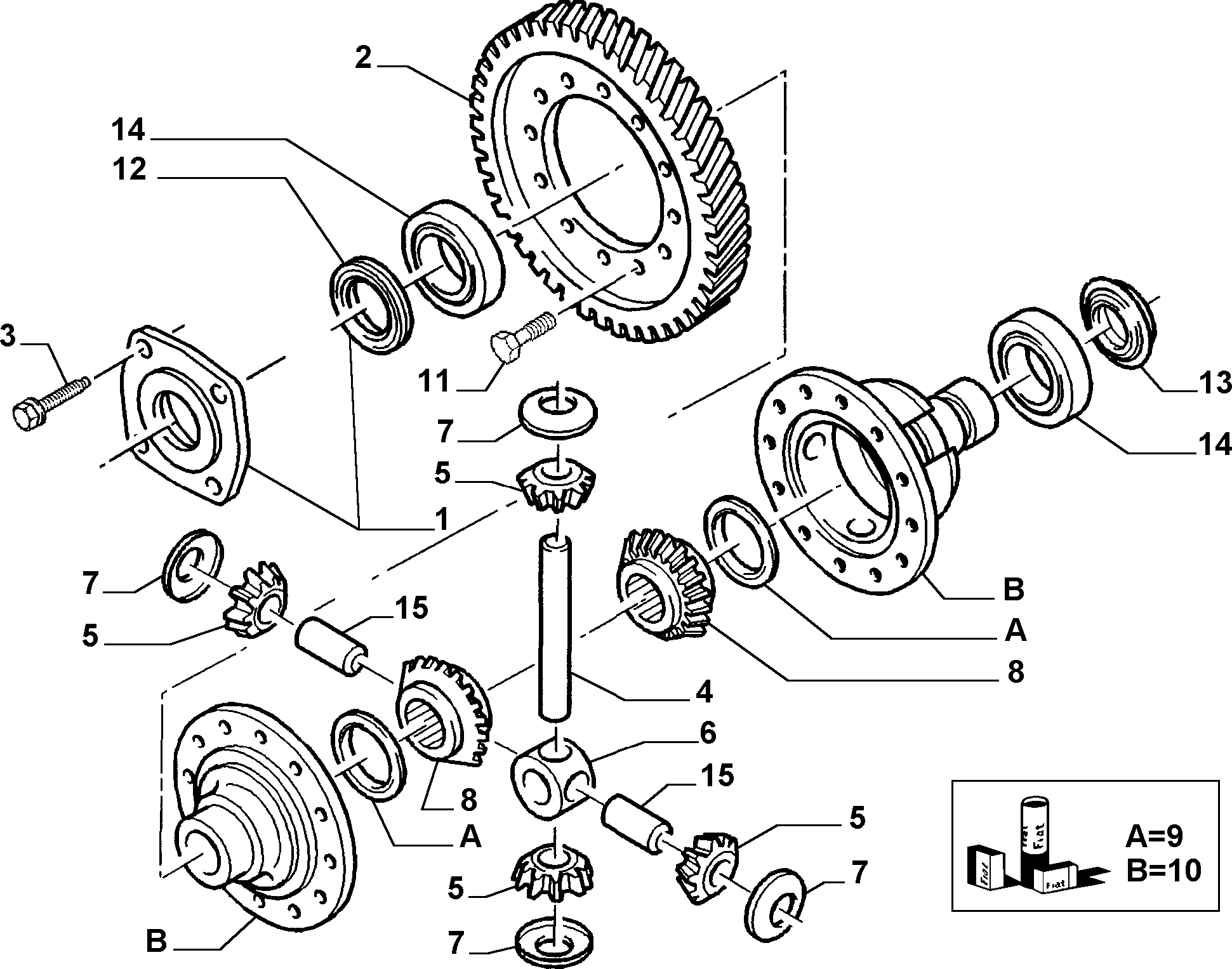 DIFFERENTIAL GEARS для Lancia PHEDRA PHEDRA (2001 - 2010)
