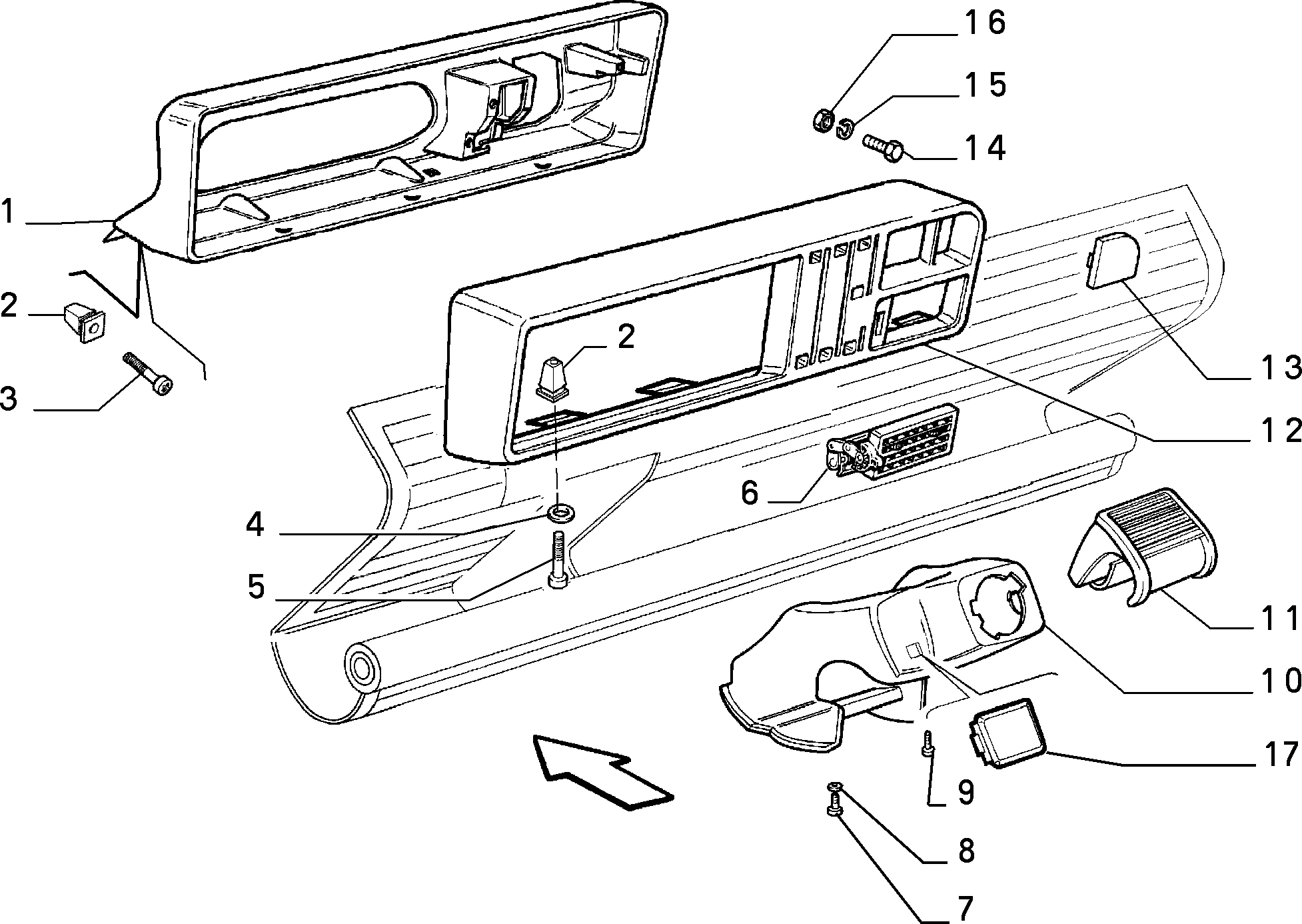 DASHBOARD (CONSOLE) for Fiat PANDA PANDA 4X2 MAQ 91 (1991 - 2003)