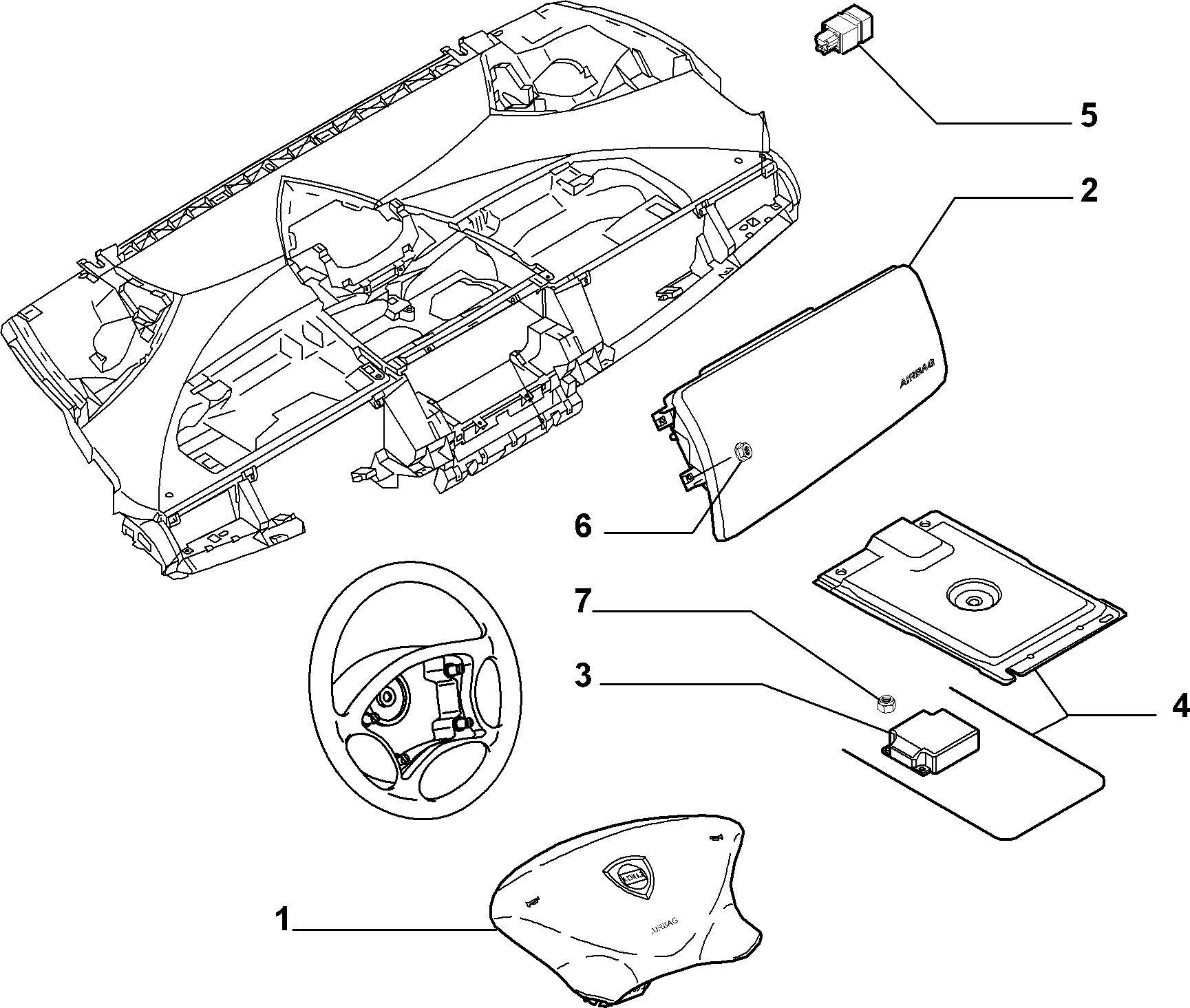 AIR-BAG DEVICES для Lancia PHEDRA PHEDRA (2001 - 2010)