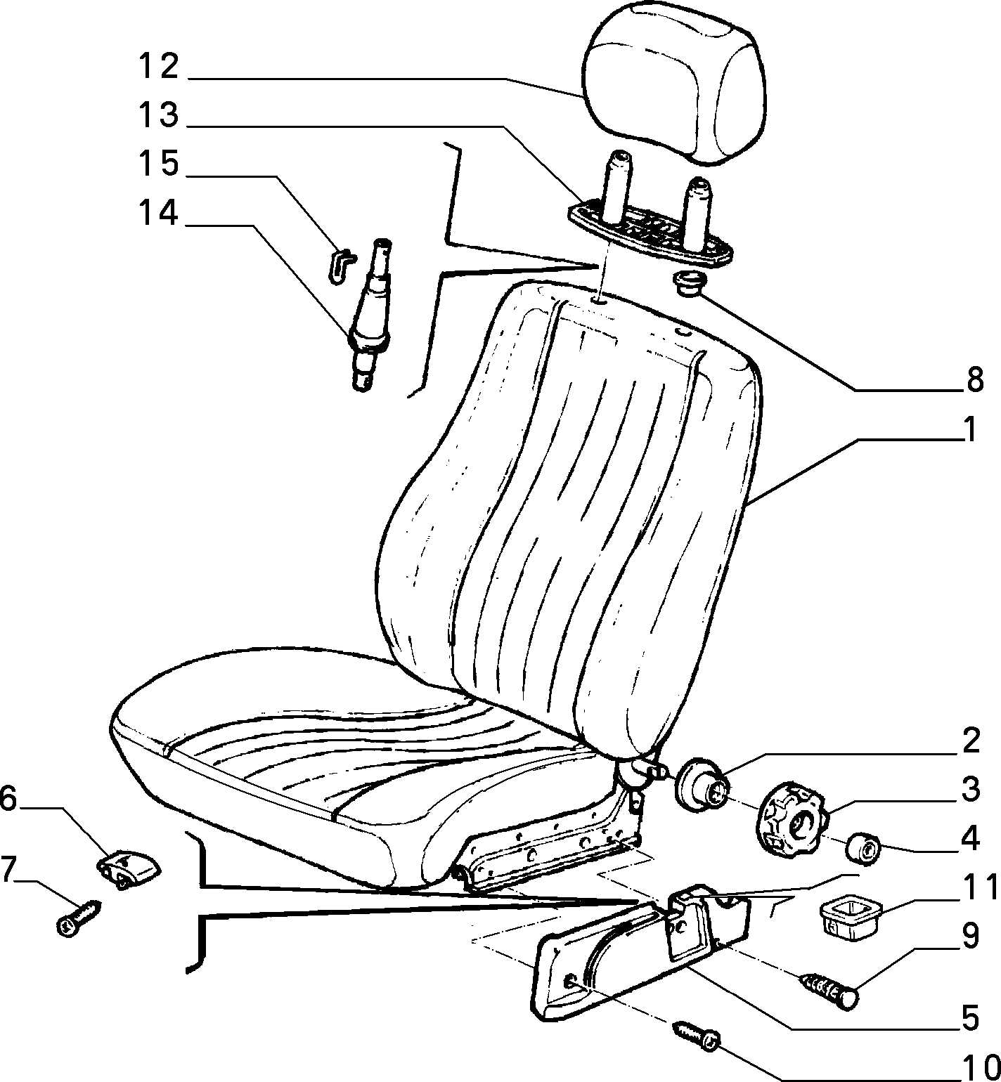 FRONT SEATS إلى عن على Lancia THEMA THEMA BZ\DS R.88 (1988 - 1992)