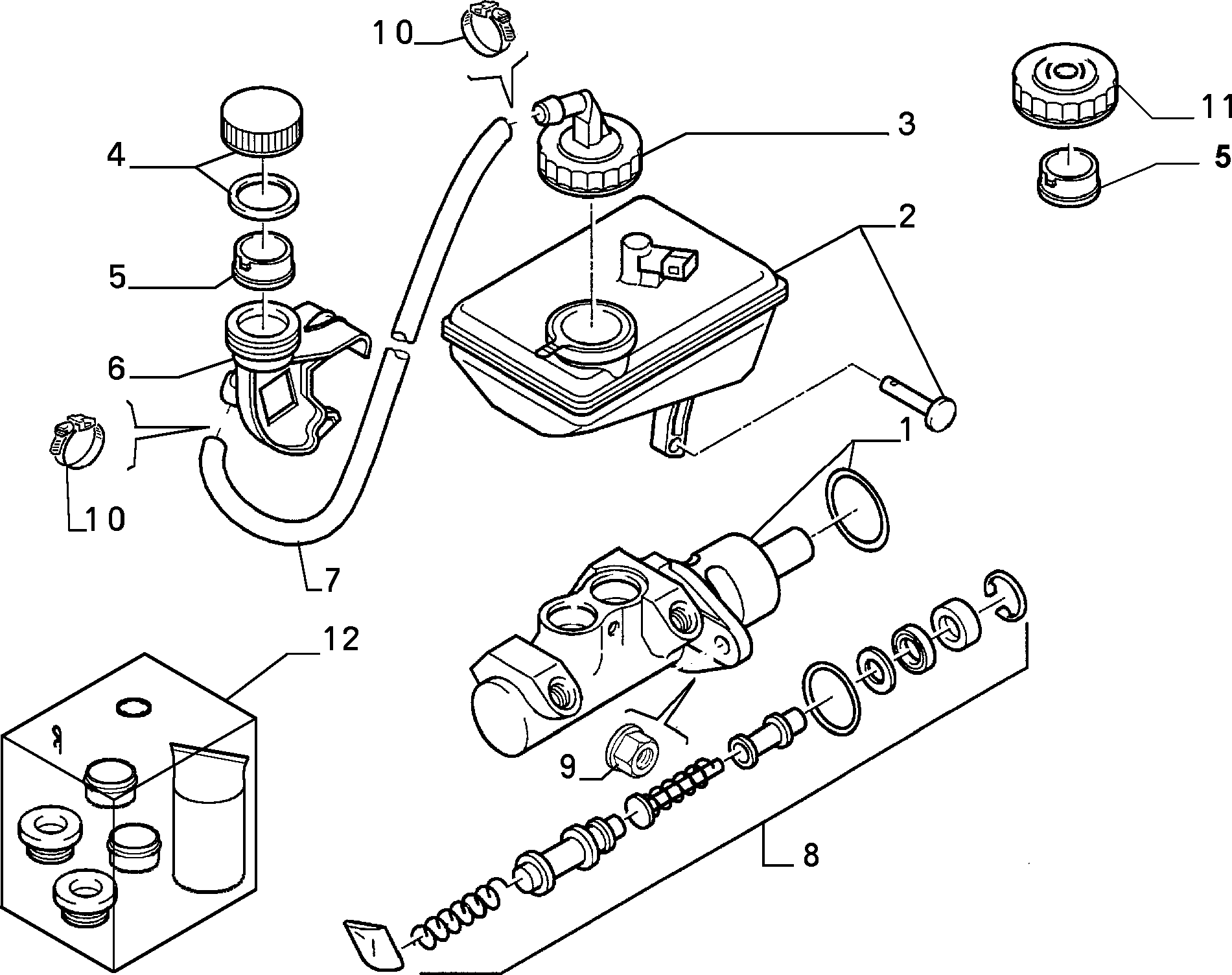 HYDRAULIC BRAKE CONTROL WITH ANTISKID priekš Lancia ZETA "Z" (1994 - 2002)