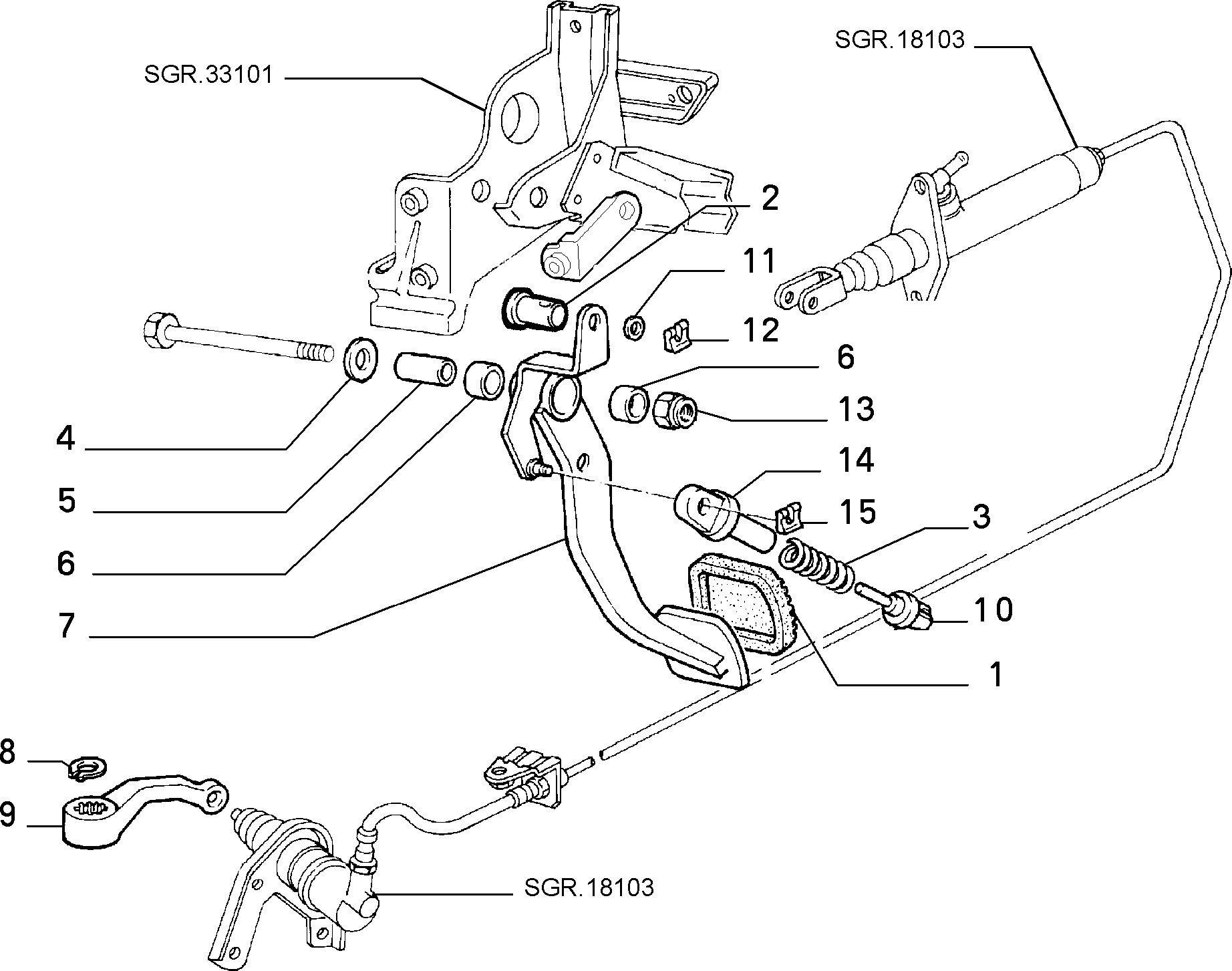 CLUTCH RELEASE CONTROL для Lancia THEMA THEMA BZ\DS R.88 (1988 - 1992)