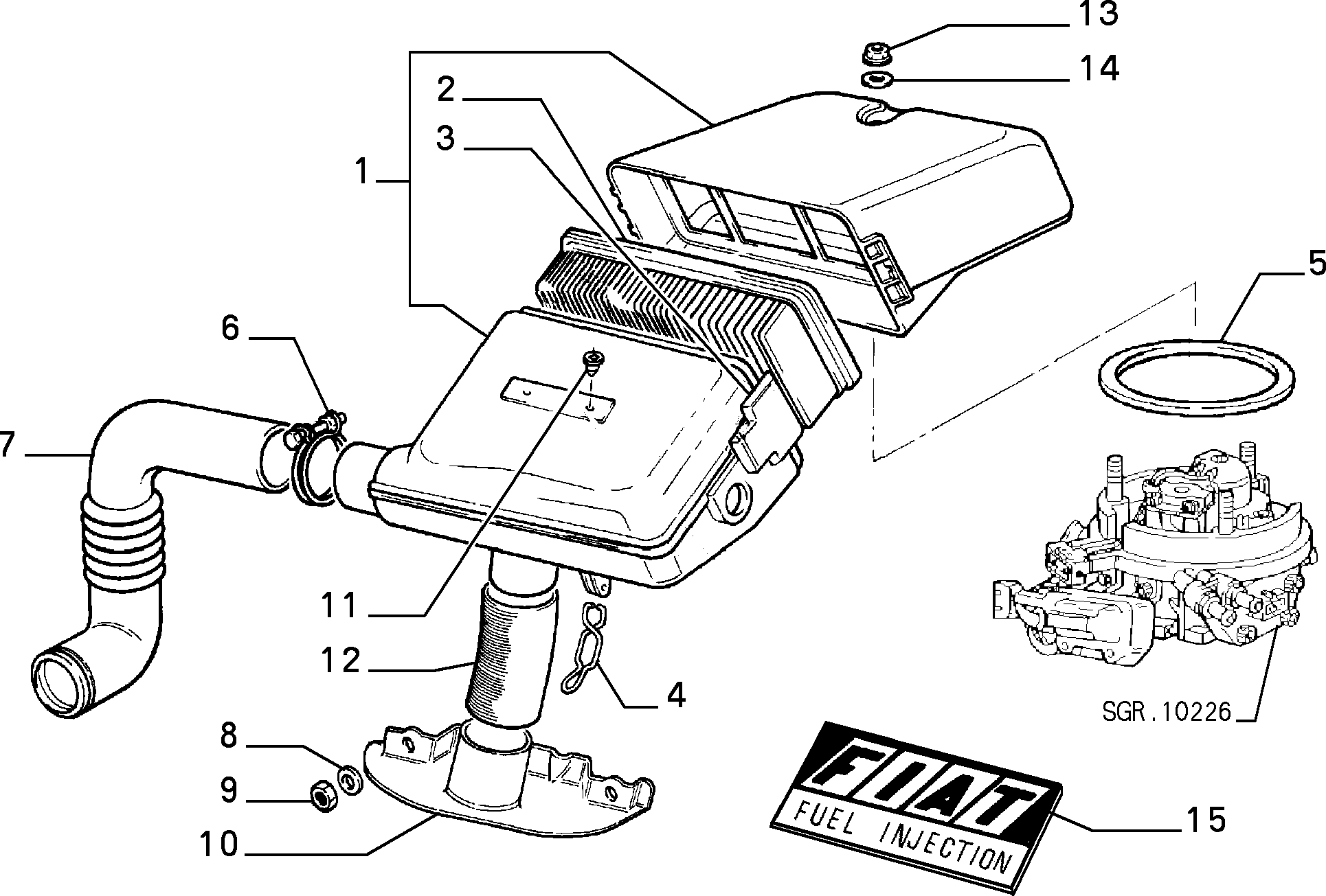 AIR CLEANER voor Fiat PANDA PANDA 4X2 RL\86 (1985 - 1991)