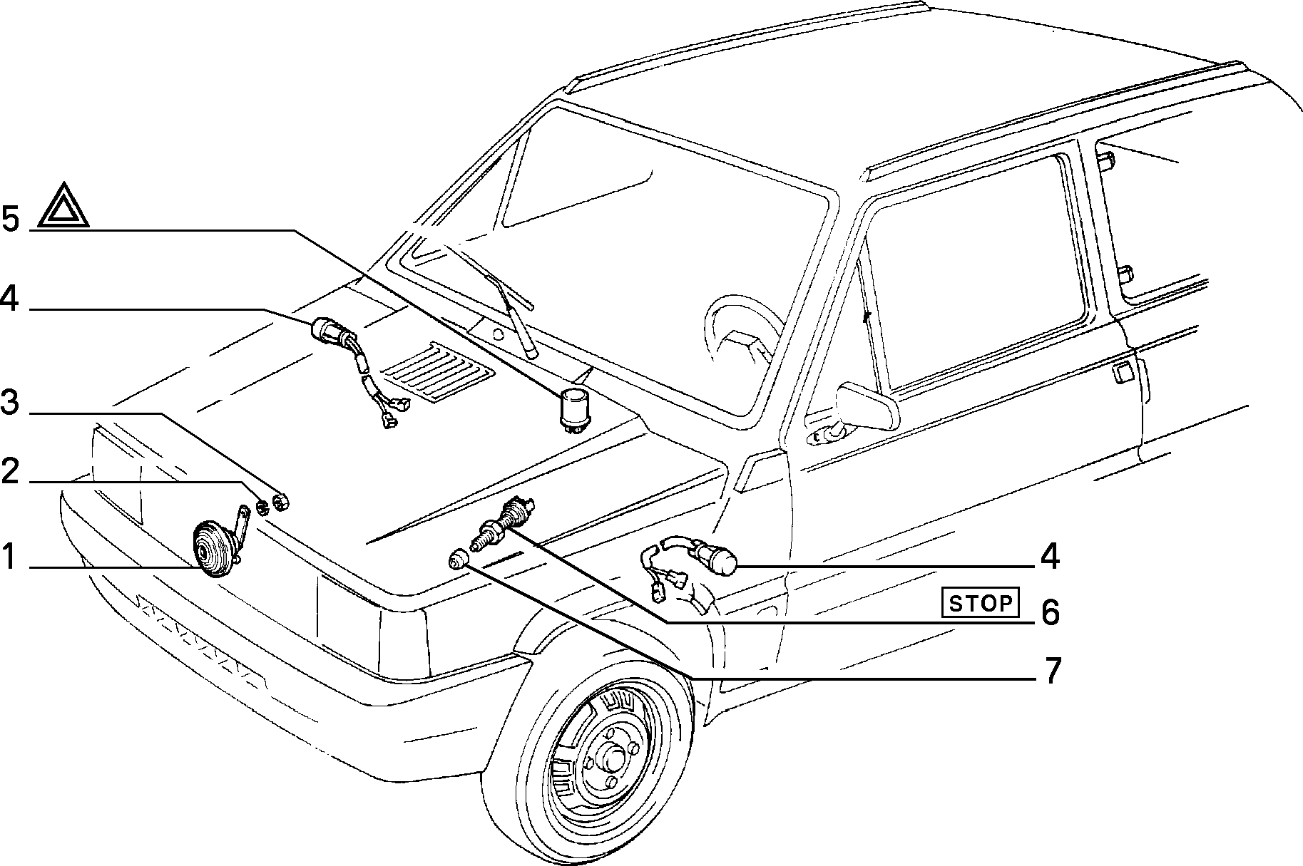 SIGNALLING DEVICES for Fiat PANDA PANDA 4X2 MAQ 91 (1991 - 2003)