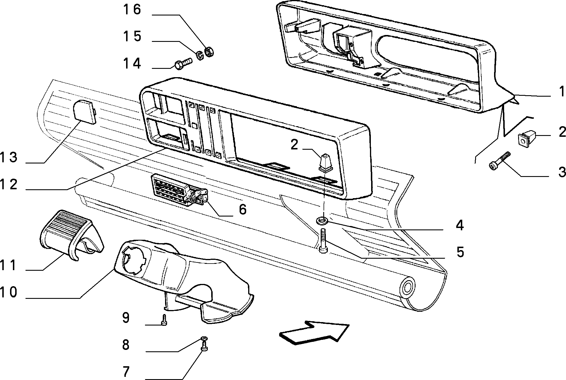 DASHBOARD (CONSOLE) for Fiat PANDA PANDA 4X2 MAQ 91 (1991 - 2003)