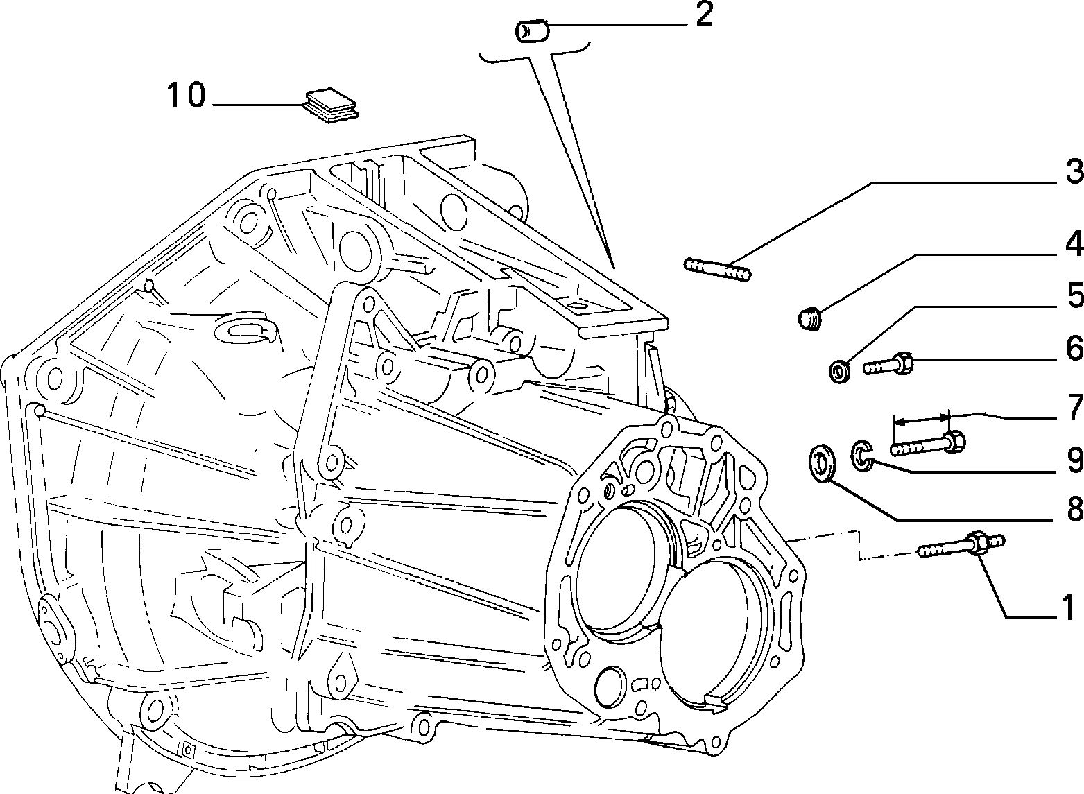 TRANSMISSION AND DIFFERENTIAL UNIT, CASING AND COVERS для Lancia THEMA THEMA BZ\DS R.88 (1988 - 1992)