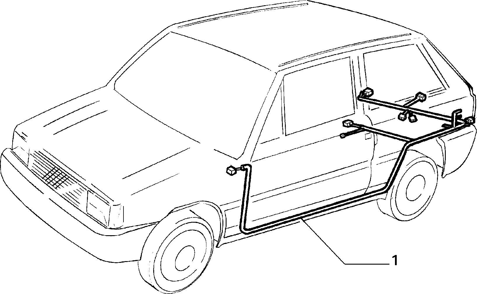 CABLE HARNESS (REAR SEAT) za Fiat PANDA PANDA DS (1986 - 1993)
