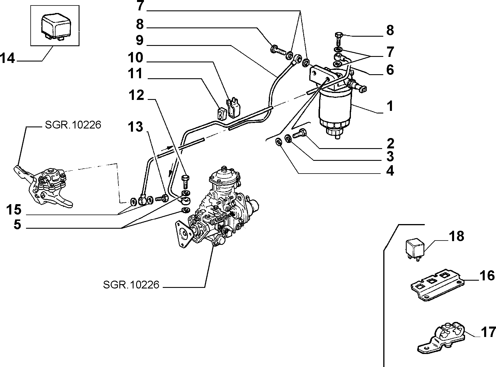 INJECTION SYSTEM для Lancia THEMA THEMA BZ\DS R.88 (1988 - 1992)
