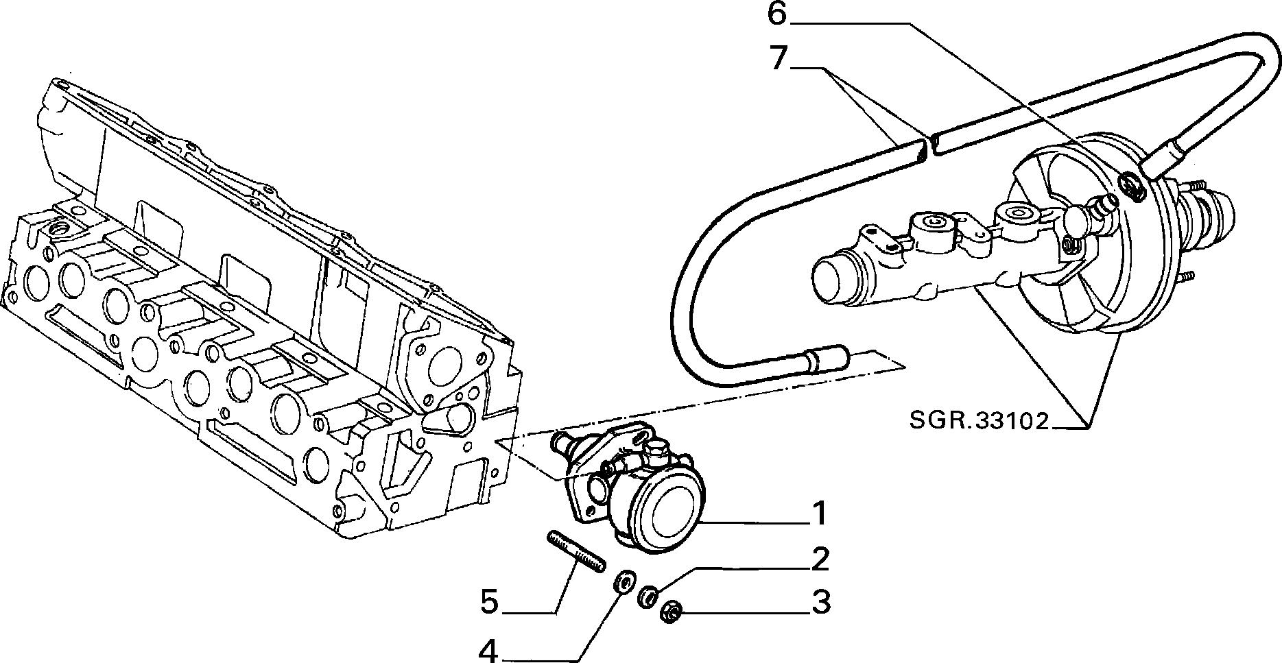 BRAKE VACUUM SYSTEM za Fiat PANDA PANDA DS (1986 - 1993)