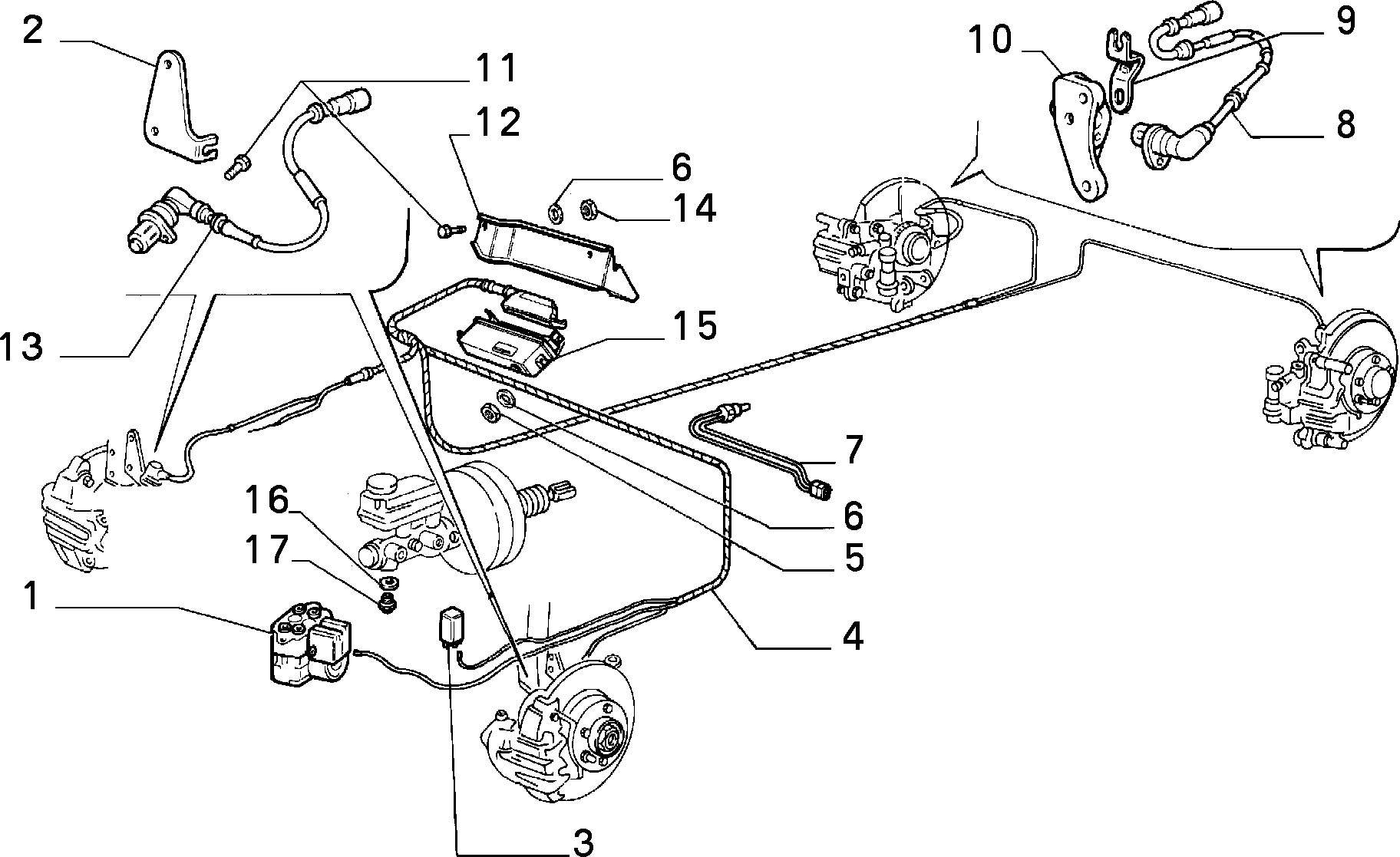 HYDRAULIC BRAKE CONTROL WITH ANTISKID для Lancia THEMA THEMA BZ\DS R.88 (1988 - 1992)