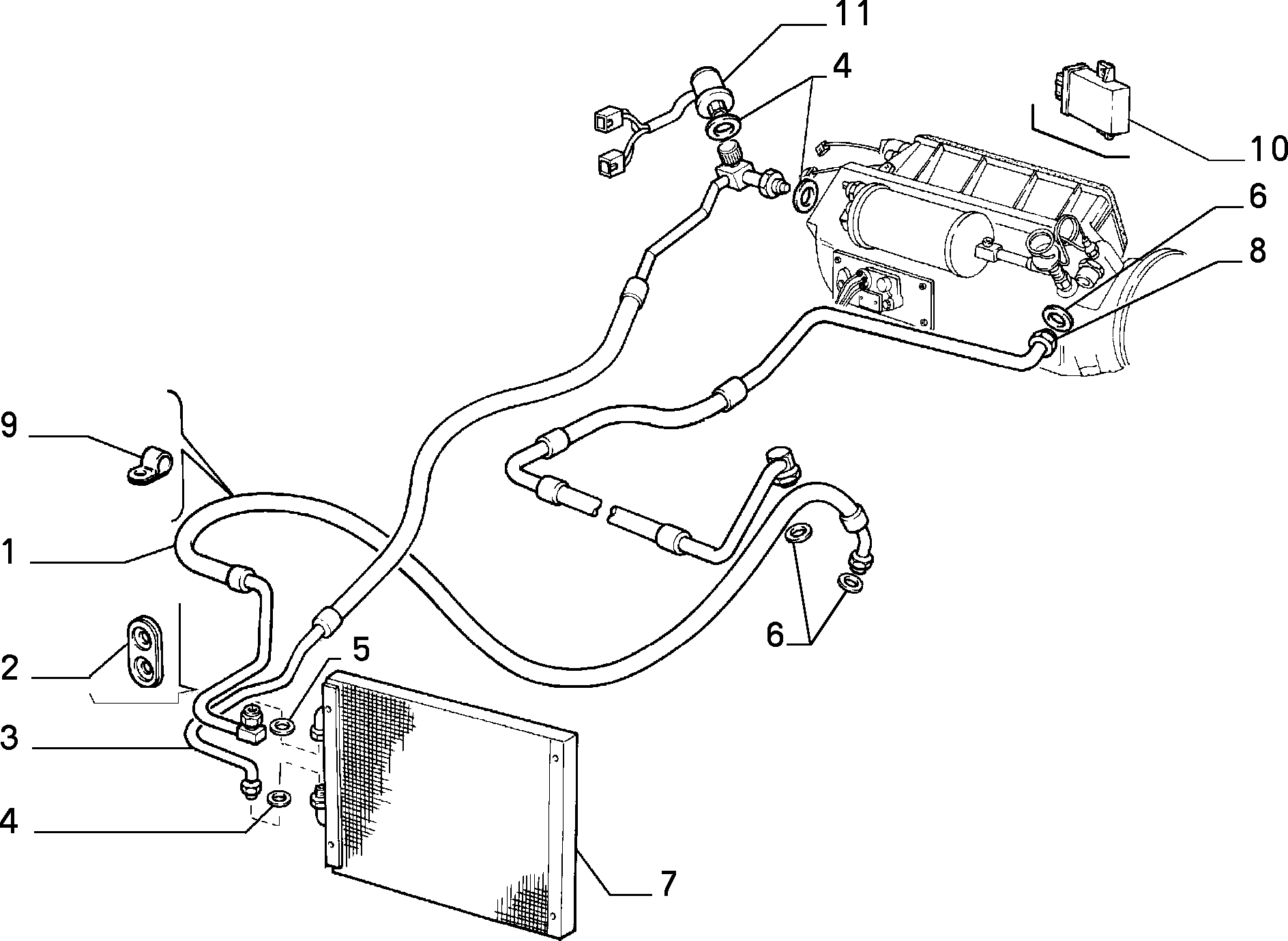 AIR CONDITIONING SYSTEM для Lancia THEMA THEMA BZ\DS R.88 (1988 - 1992)