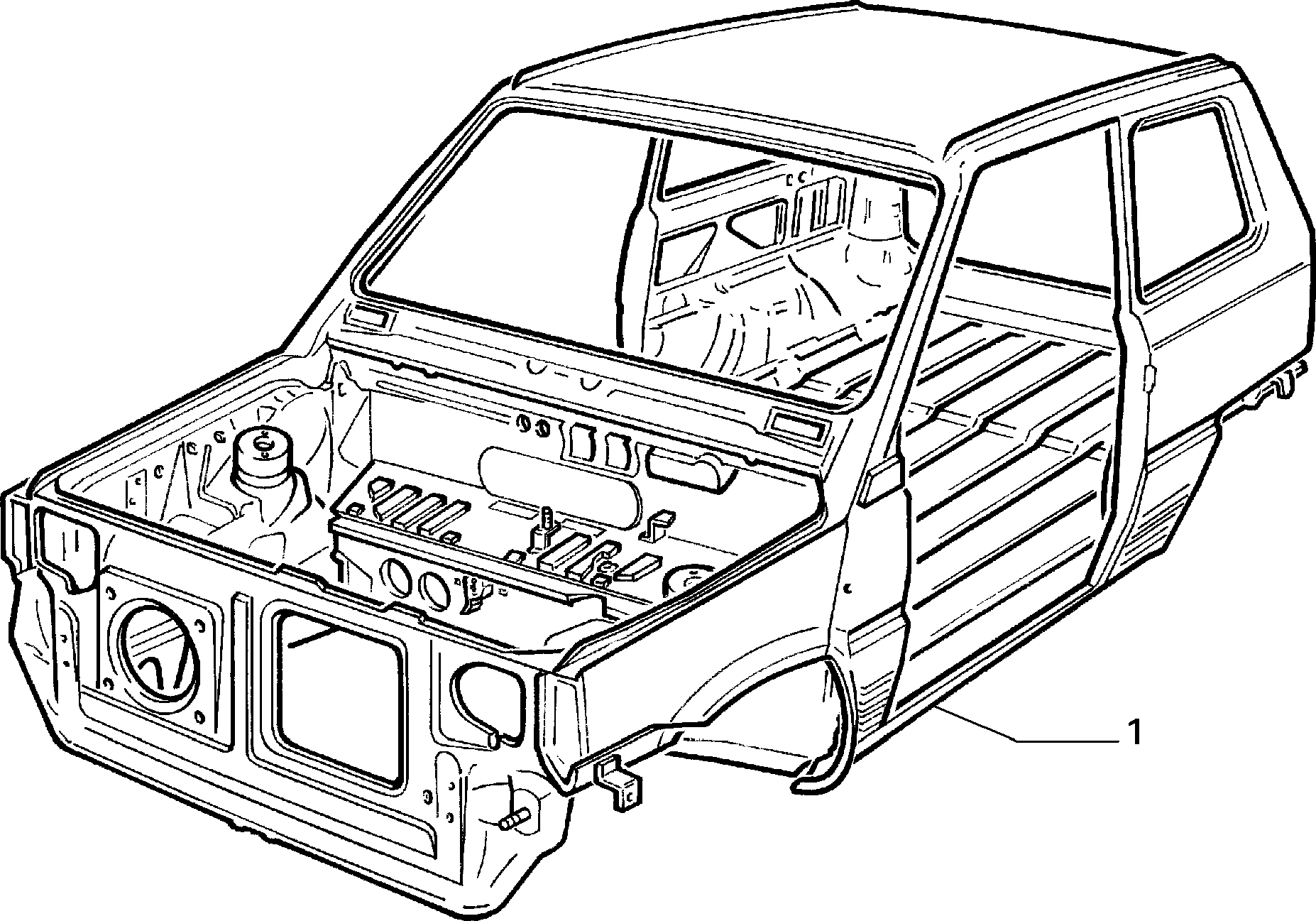 WORKED BODY 为了 Fiat PANDA PANDA DS (1986 - 1993)