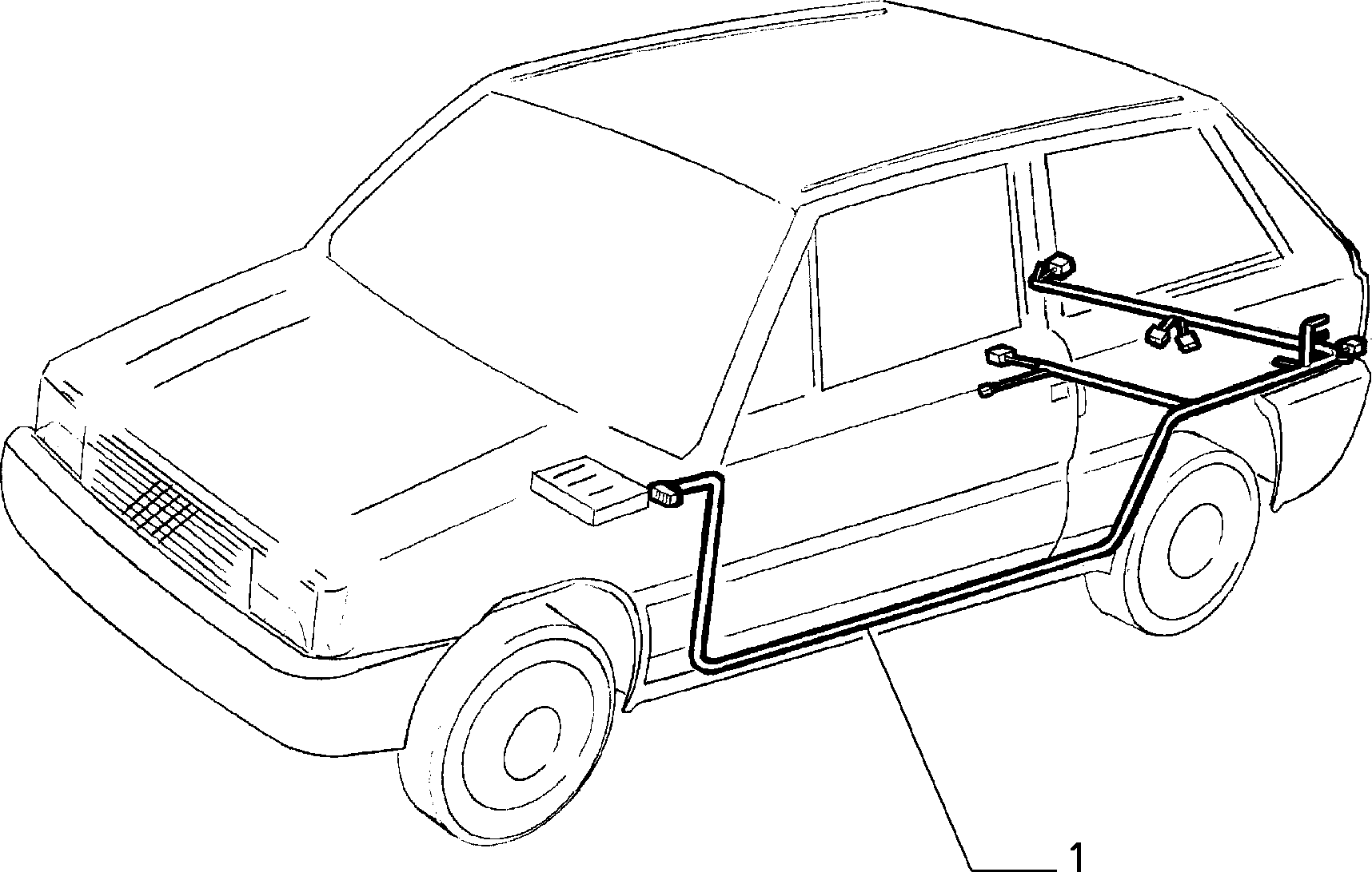 CABLE HARNESS (REAR SEAT) for Fiat PANDA PANDA 4X2 MAQ 91 (1991 - 2003)