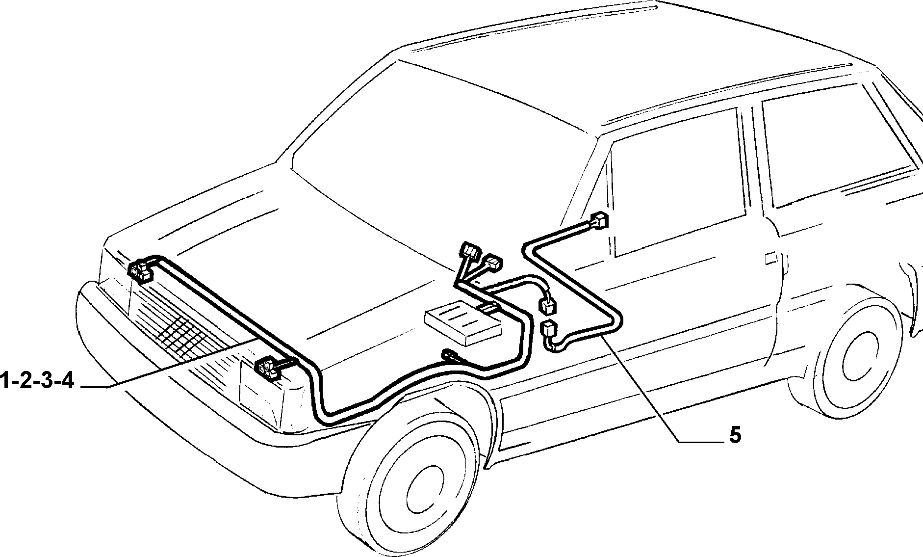 CABLE HARNESS (FRONT) för Fiat PANDA PANDA 4X2 MAQ 91 (1991 - 2003)