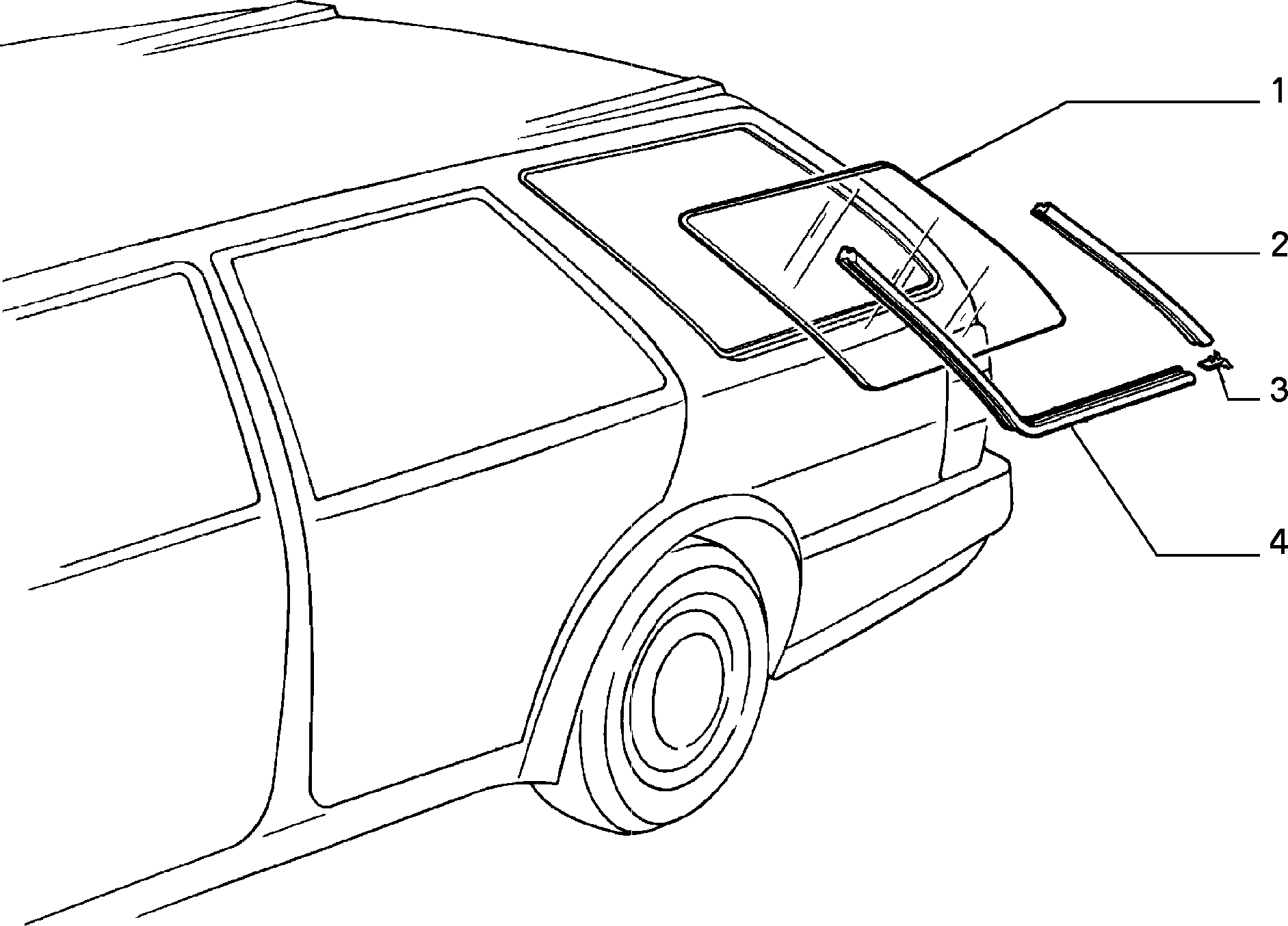 REAR SIDE WINDOW إلى عن على Lancia THEMA THEMA BZ\DS R.88 (1988 - 1992)