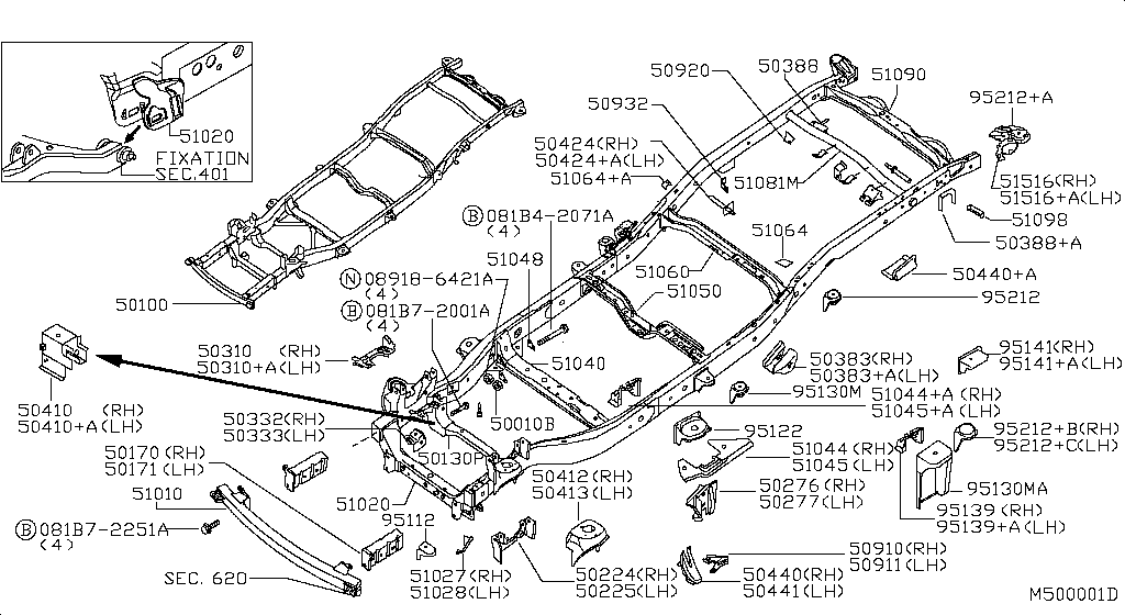 FRAME for Nissan NAVARA NAVARA