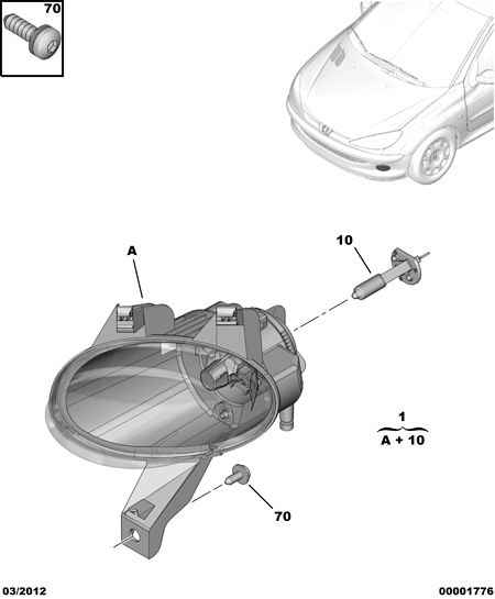 Пежо 206 подключение фар дополнительные фары - комплект для Peugeot 206 206